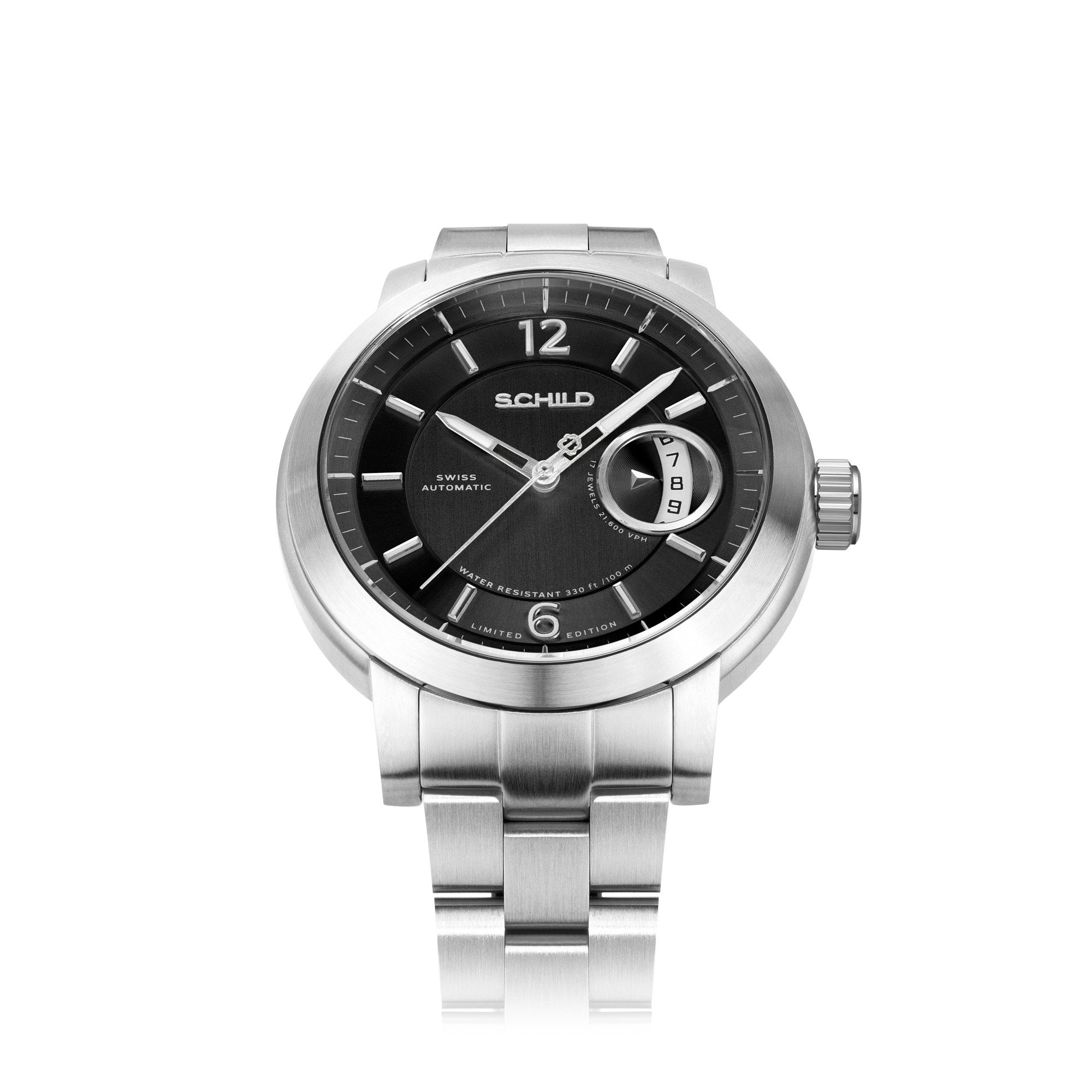 SCHILD Schild Heinrich Minimal Swiss Automatic Limited Edition Tie Black Men's Watch SC-1015-22