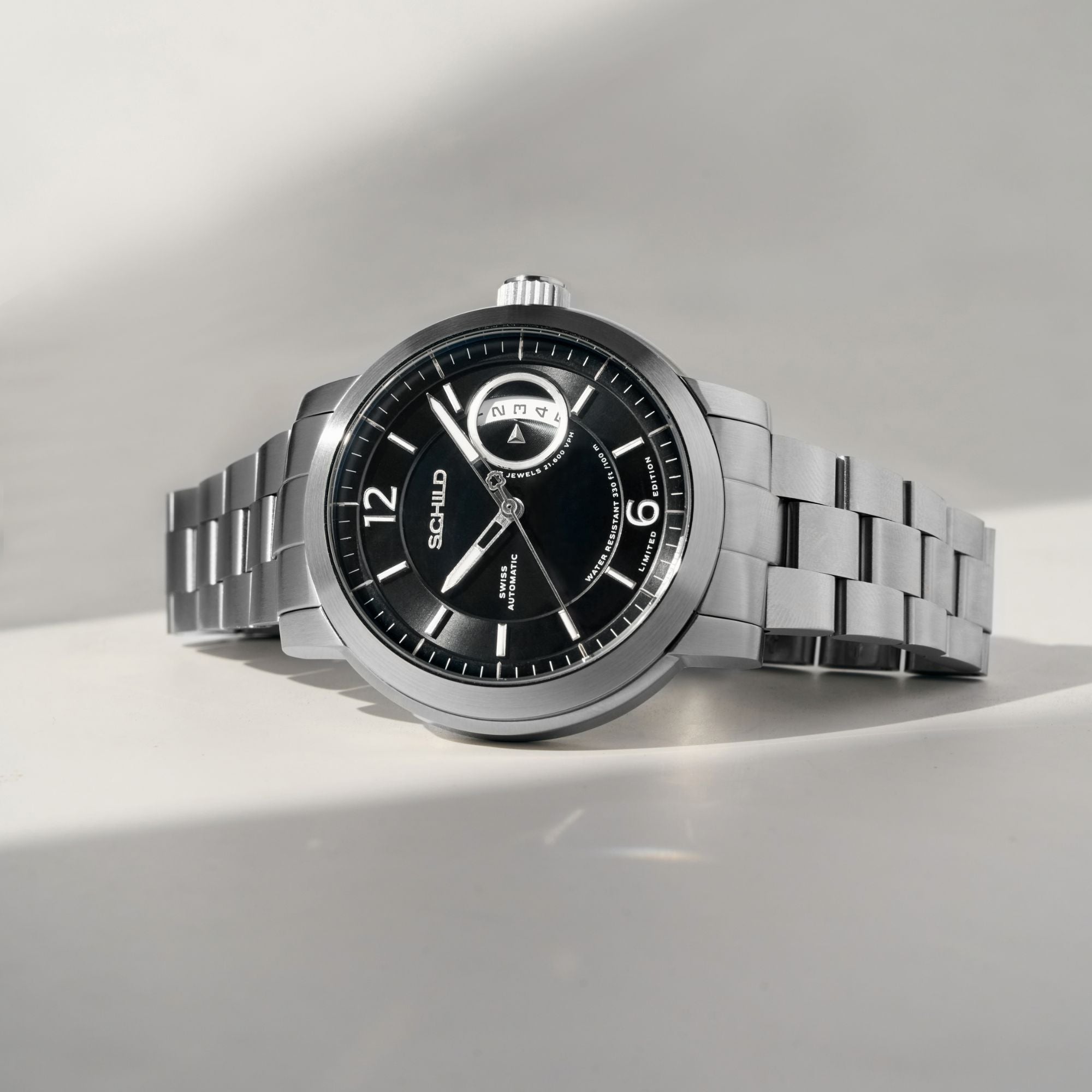 SCHILD Schild Heinrich Minimal Swiss Automatic Limited Edition Tie Black Men's Watch SC-1015-22