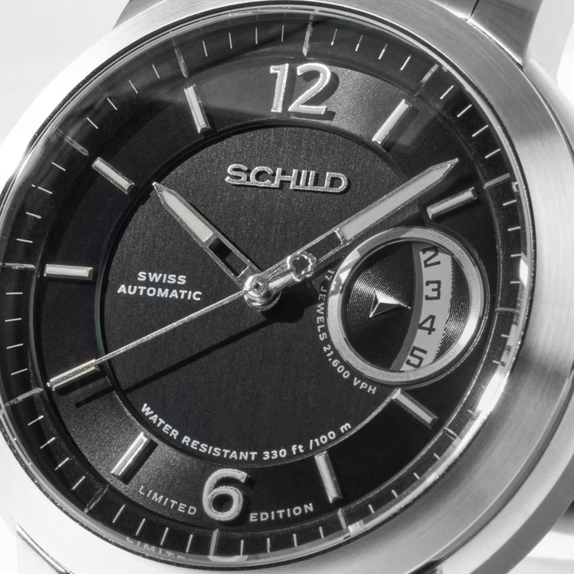 SCHILD Schild Heinrich Minimal Swiss Automatic Limited Edition Tie Black Men's Watch SC-1015-22