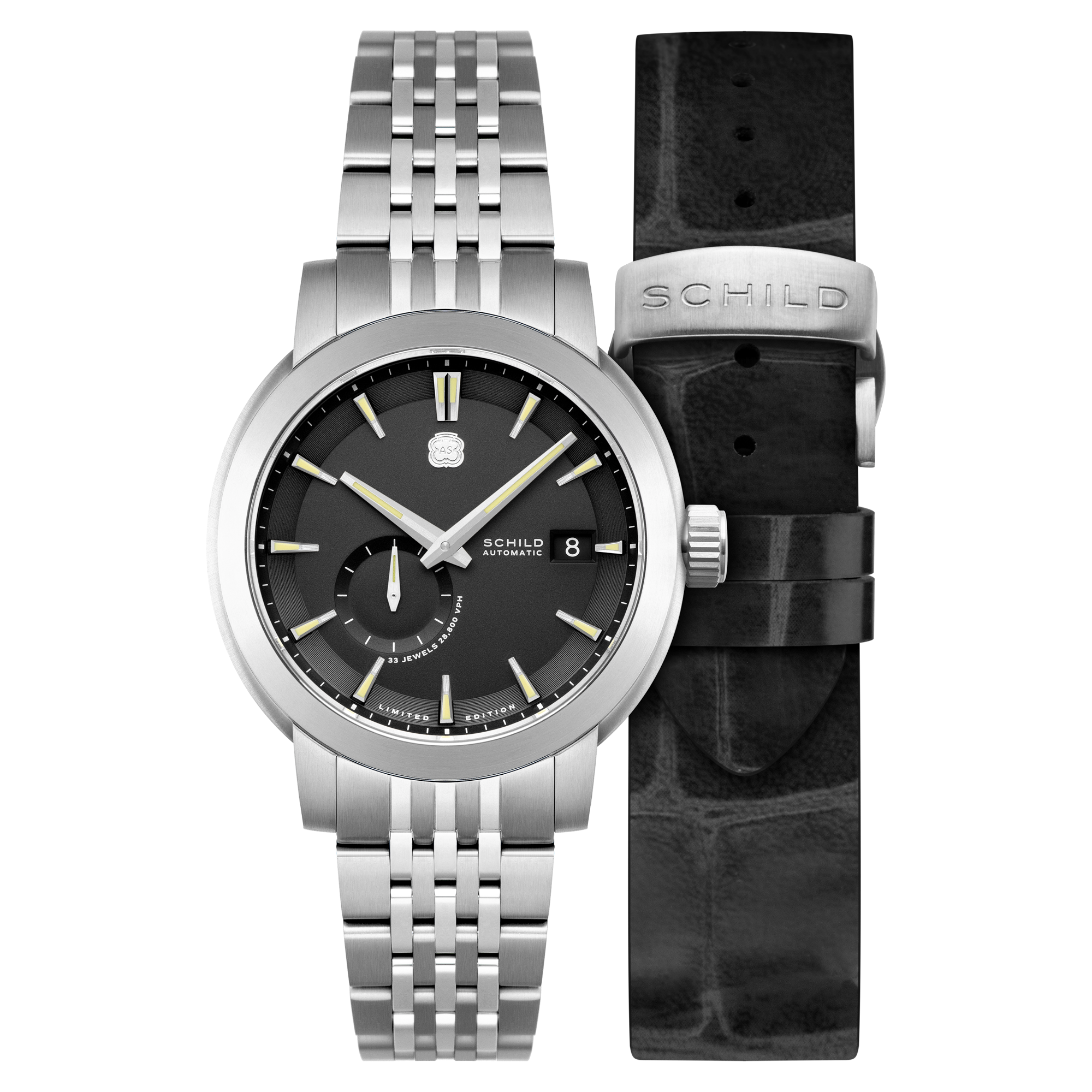 SCHILD Schild Heinrich Micro Rotor Automatic Limited Edition Aura Black Men's Watch SC-1017-11