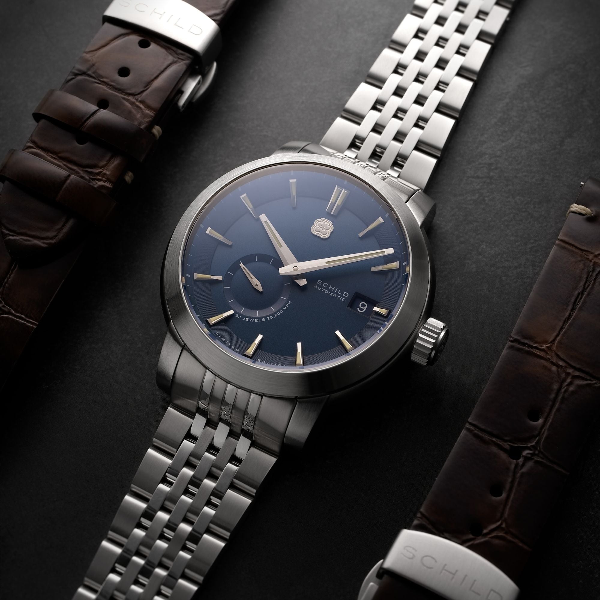 SCHILD Schild Heinrich Micro Rotor Automatic Limited Edition Midnight Blue Men's Watch SC-1017-22