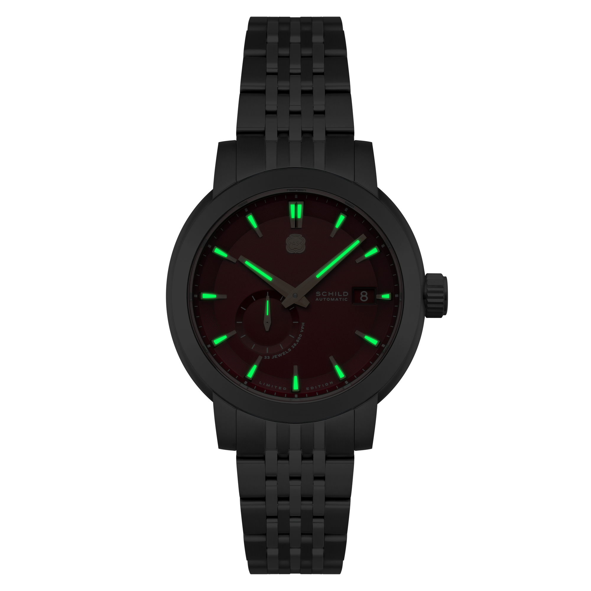 SCHILD Schild Heinrich Micro Rotor Automatic Limited Edition Cabernet Red Men's Watch SC-1017-33