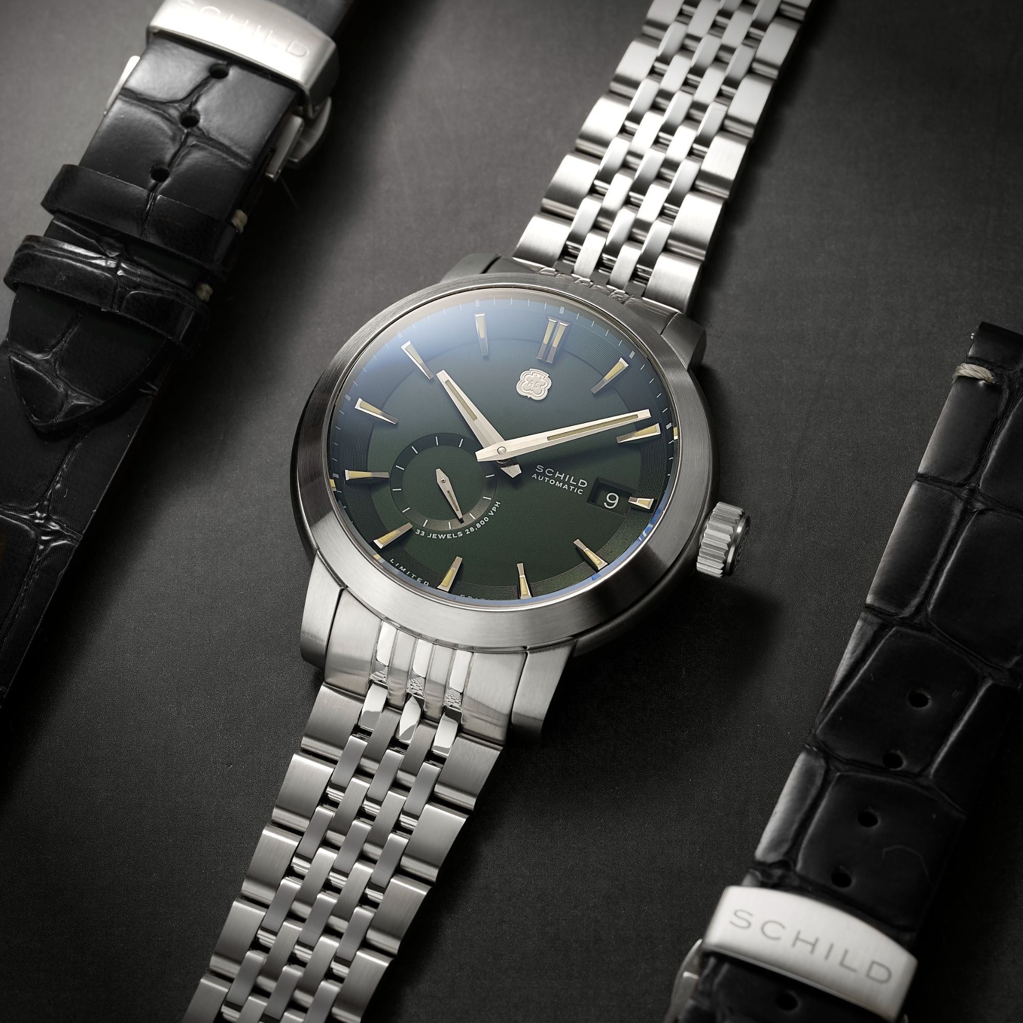 SCHILD Schild Heinrich Micro Rotor Automatic Limited Edition Winter Green Men's Watch SC-1017-44
