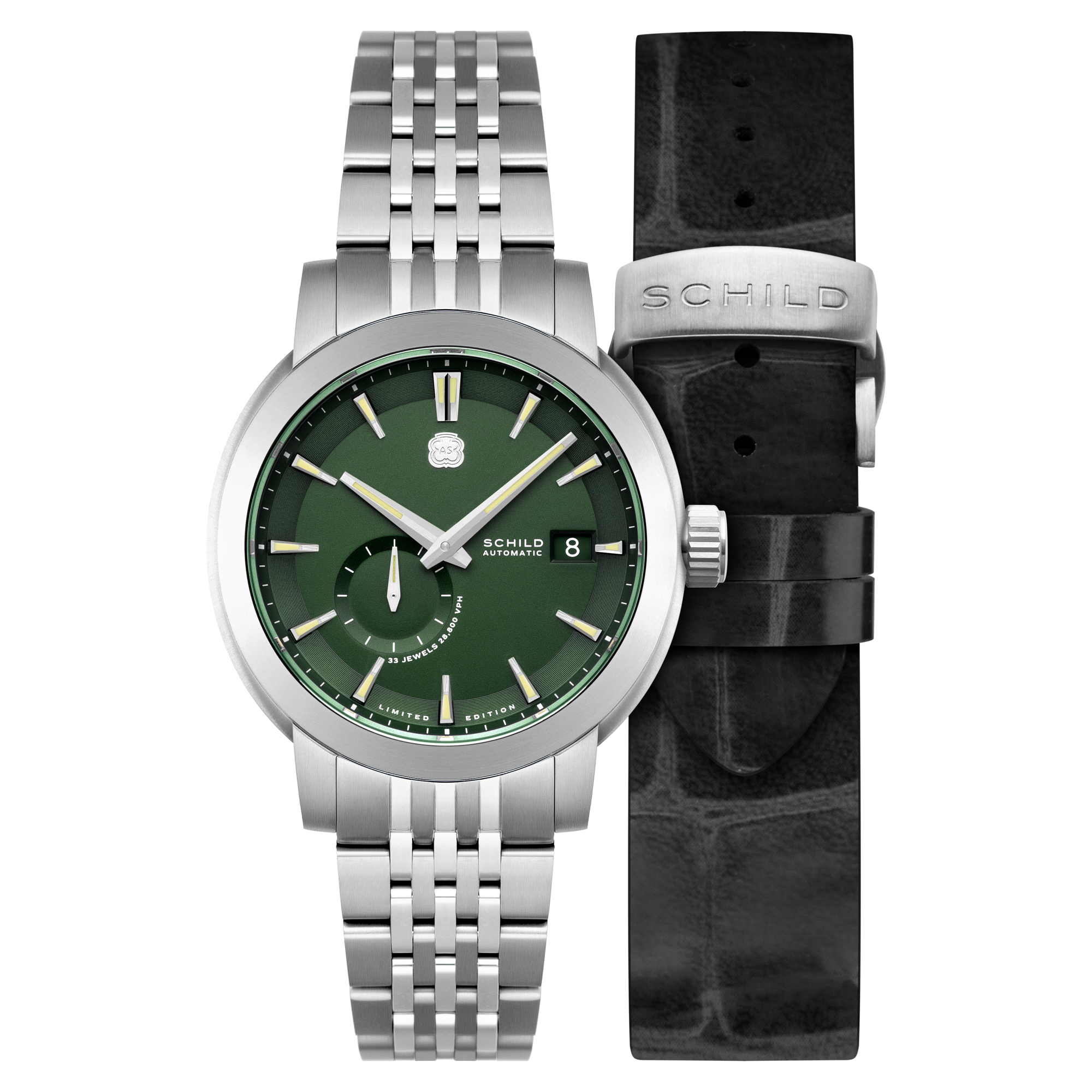 SCHILD Schild Heinrich Micro Rotor Automatic Limited Edition Winter Green Men's Watch SC-1017-44