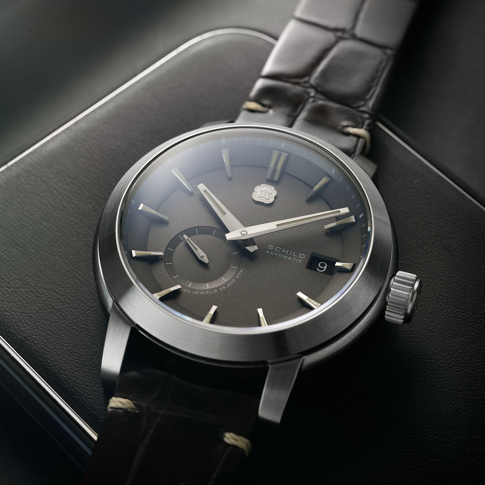 SCHILD Schild Heinrich Micro Rotor Automatic Limited Edition Iron Grey Men's Watch SC-1017-55