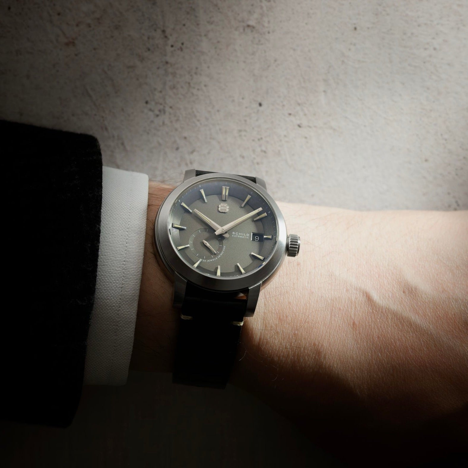 SCHILD Schild Heinrich Micro Rotor Automatic Limited Edition Iron Grey Men's Watch SC-1017-55