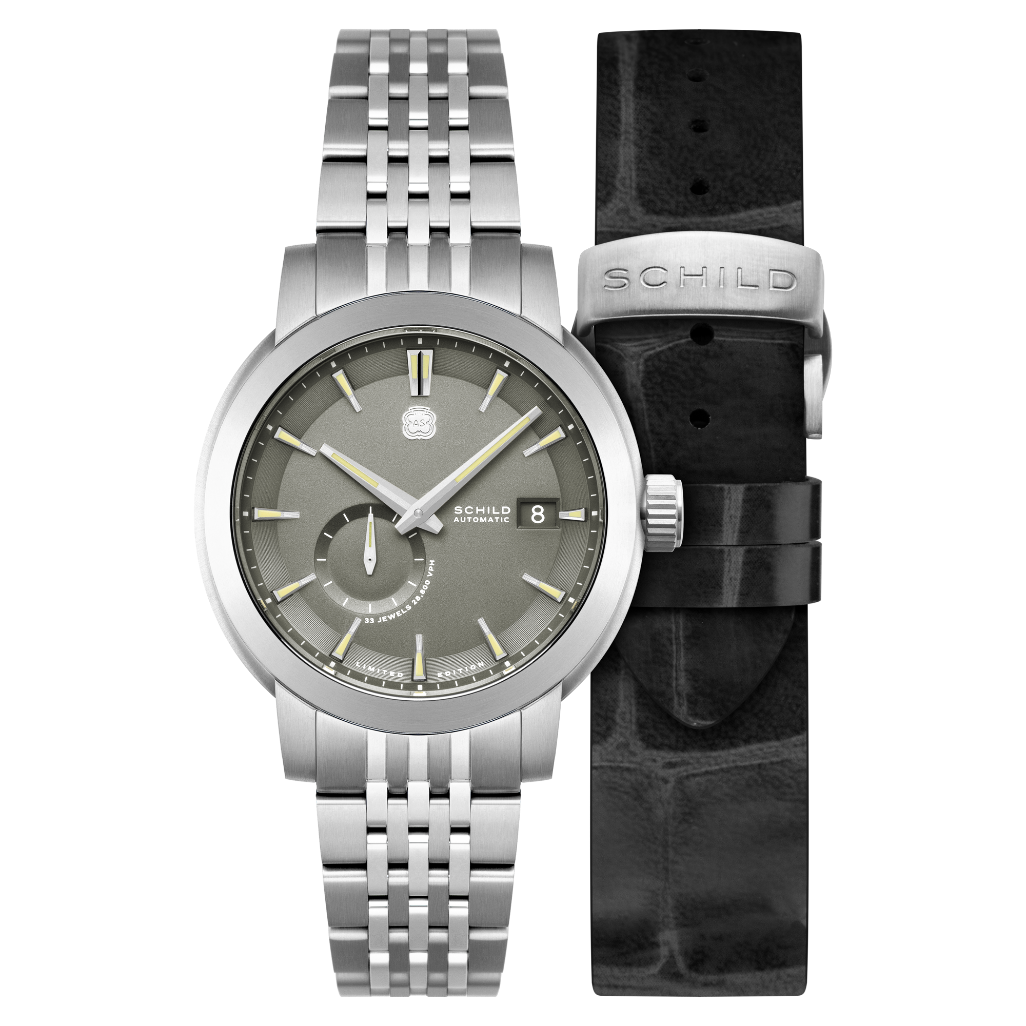 SCHILD Schild Heinrich Micro Rotor Automatic Limited Edition Iron Grey Men's Watch SC-1017-55