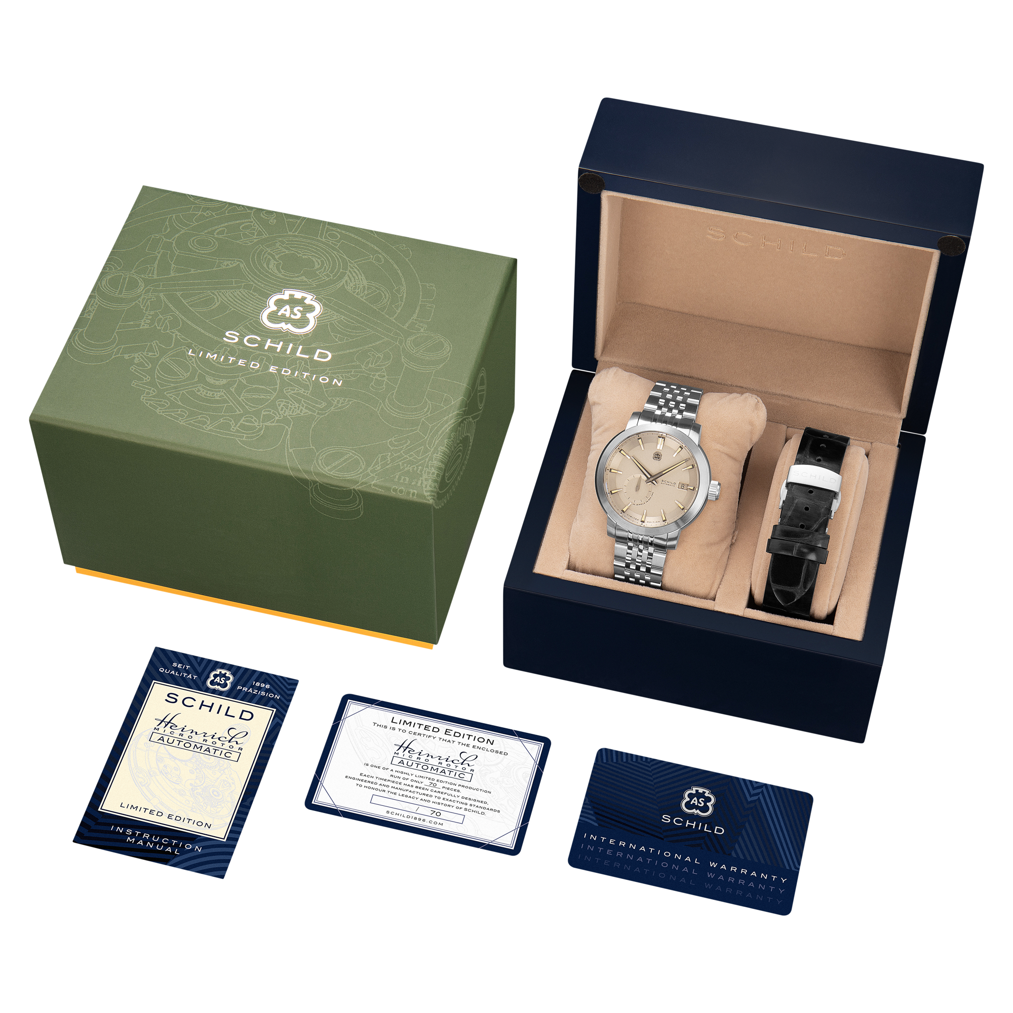 SCHILD Schild Heinrich Micro Rotor Automatic Limited Edition Ghost Grey Men's Watch SC-1017-66