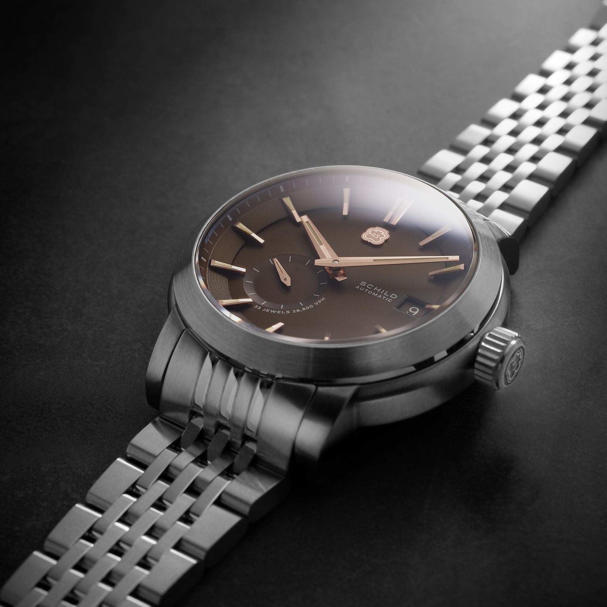 SCHILD Schild Heinrich Micro Rotor Automatic Limited Edition Chocolate Brown Men's Watch SC-1017-77