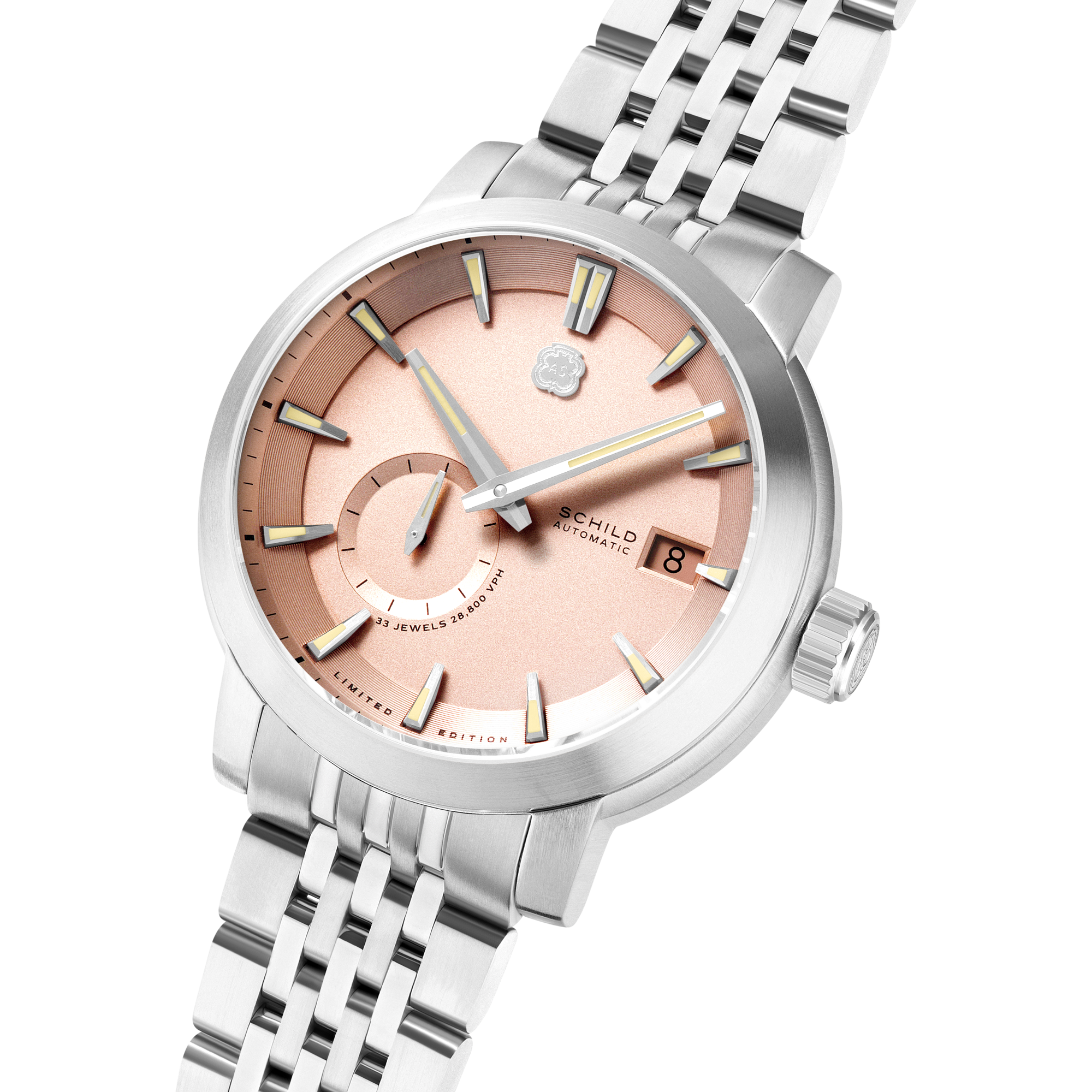 SCHILD Schild Heinrich Micro Rotor Automatic Limited Edition Salmon Men's Watch SC-1017-88