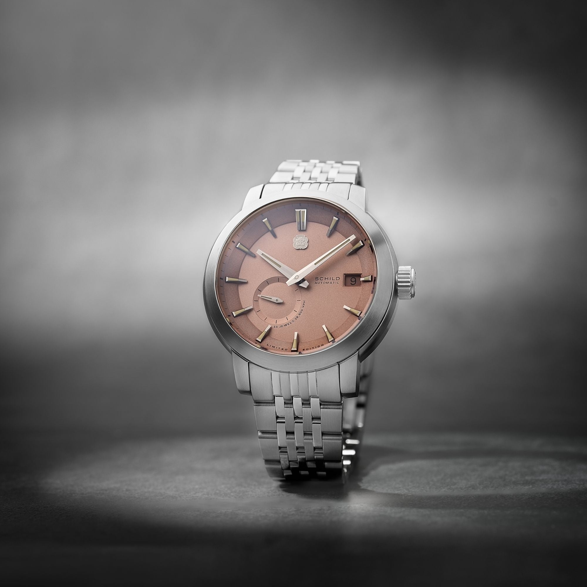 SCHILD Schild Heinrich Micro Rotor Automatic Limited Edition Salmon Men's Watch SC-1017-88
