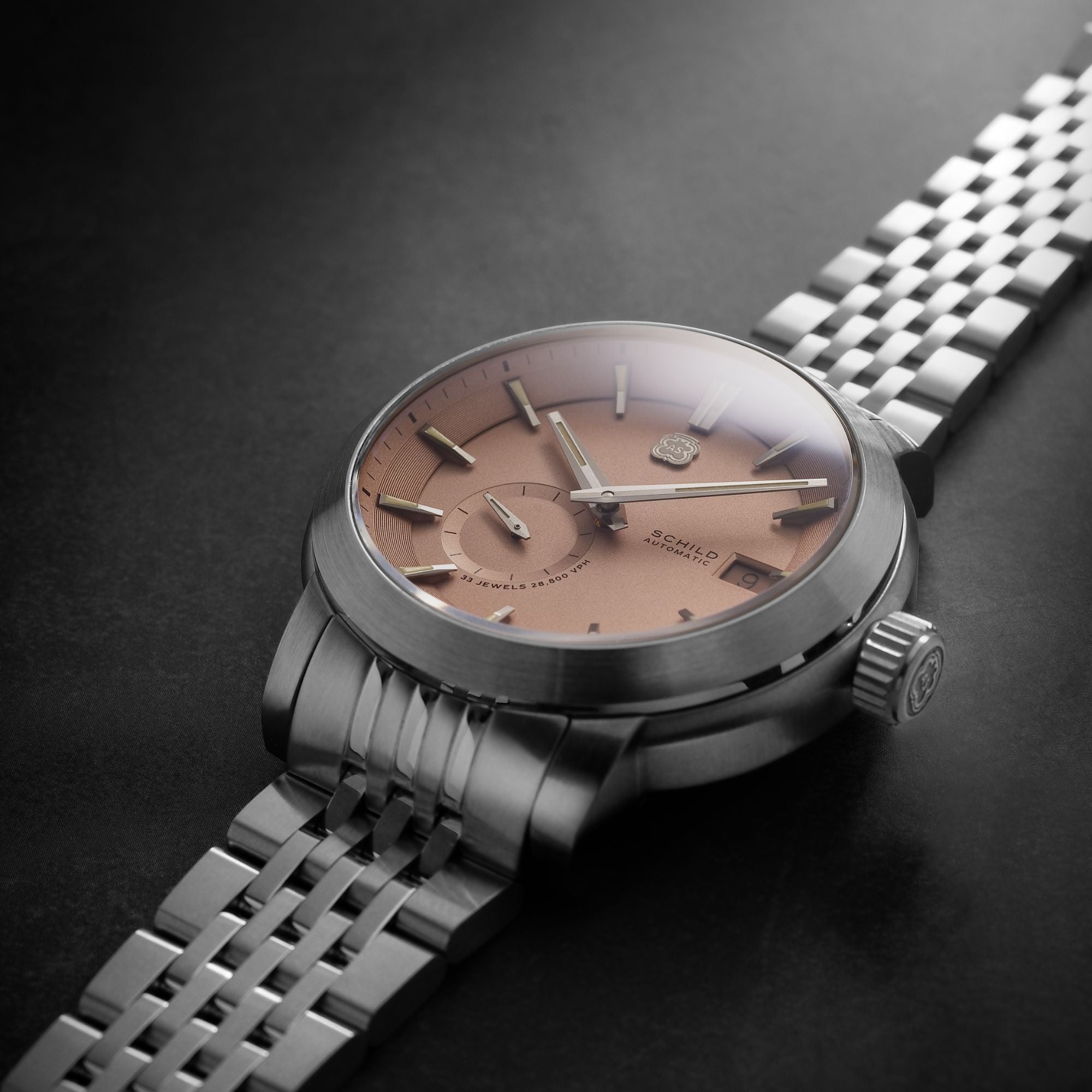 SCHILD Schild Heinrich Micro Rotor Automatic Limited Edition Salmon Men's Watch SC-1017-88