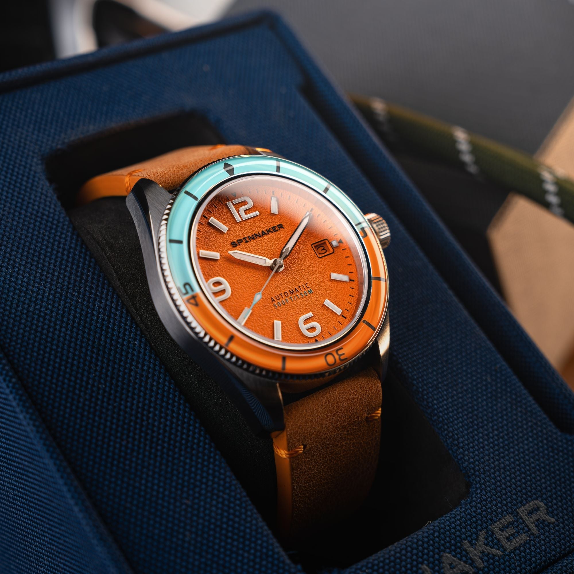 SPINNAKER Spinnaker Fleuss Automatic Exuberant Orange Men's Watch SP-5055-0F