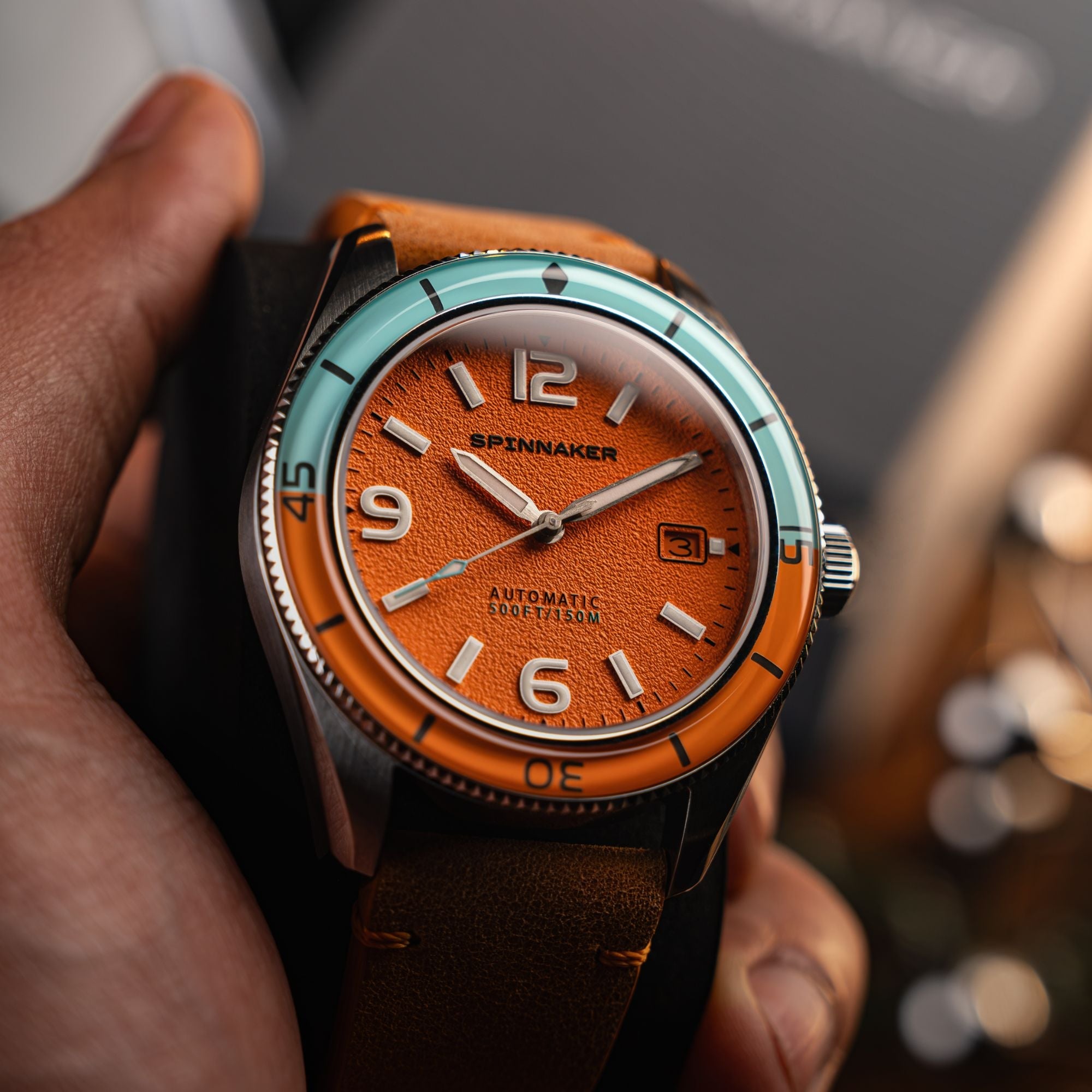 SPINNAKER Spinnaker Fleuss Automatic Exuberant Orange Men's Watch SP-5055-0F