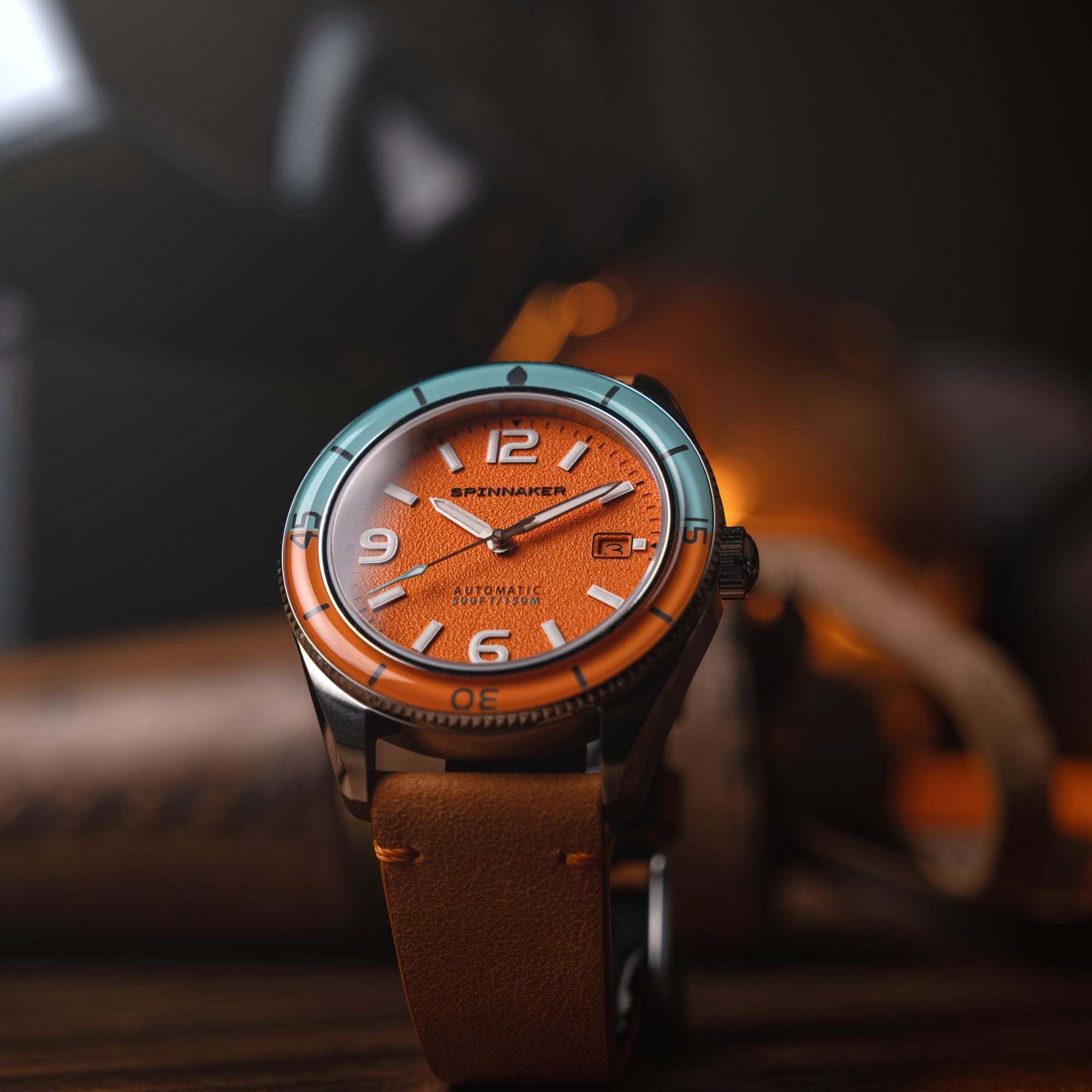 SPINNAKER Spinnaker Fleuss Automatic Exuberant Orange Men's Watch SP-5055-0F