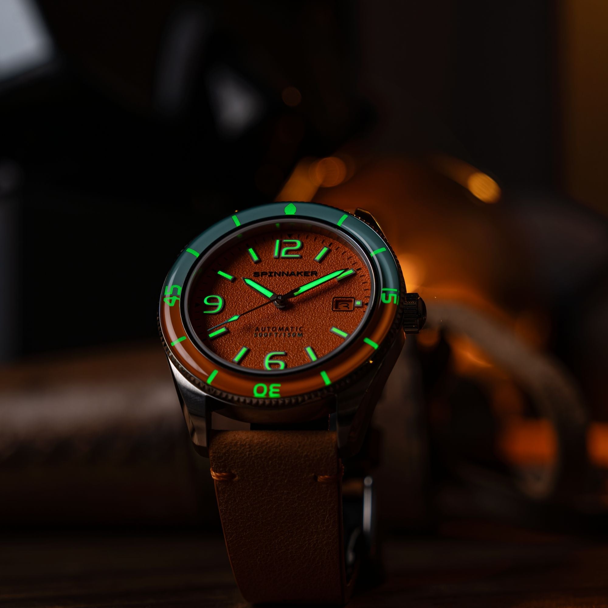 SPINNAKER Spinnaker Fleuss Automatic Exuberant Orange Men's Watch SP-5055-0F