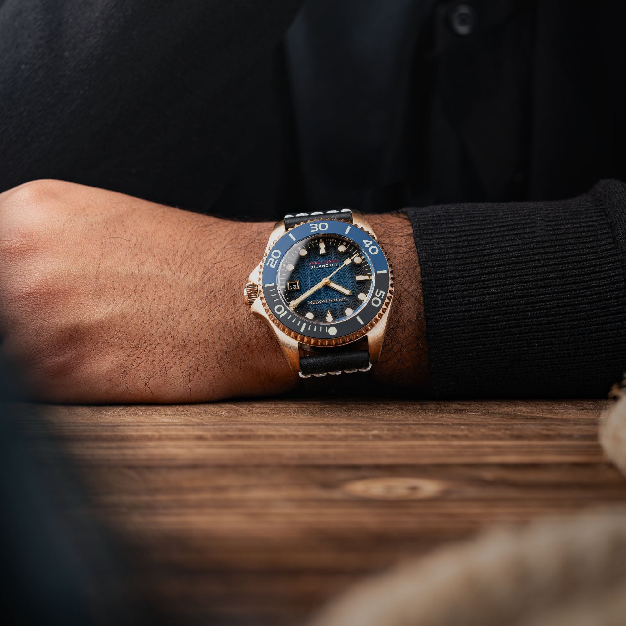 SPINNAKER Spinnaker Tesei Bronze Swiss Automatic Midnight Blue Men's Watch SP-5060-0A