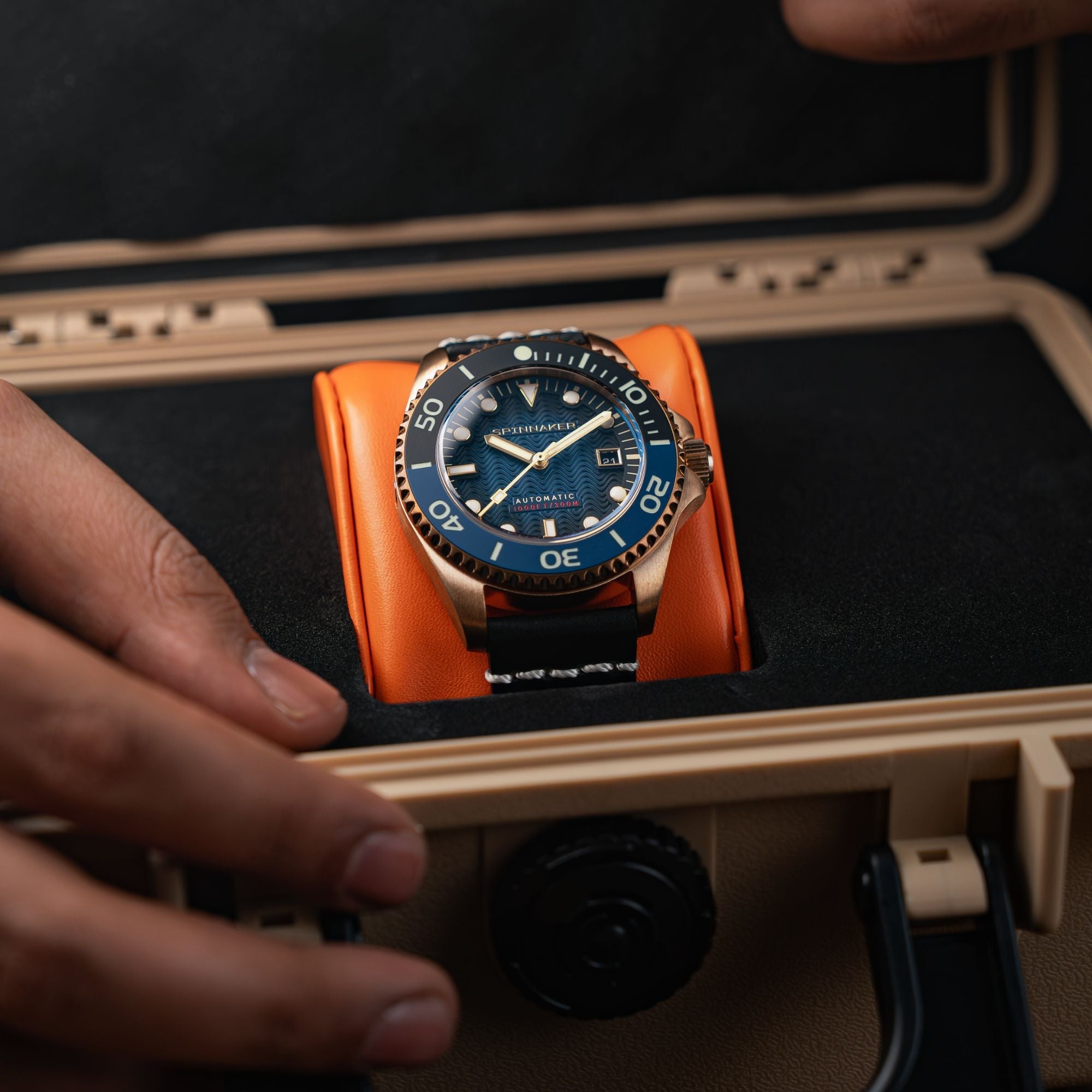 SPINNAKER Spinnaker Tesei Bronze Swiss Automatic Midnight Blue Men's Watch SP-5060-0A