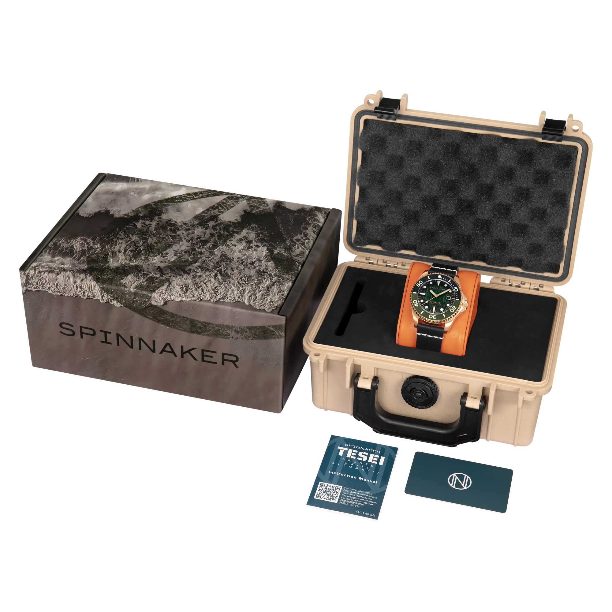 SPINNAKER Spinnaker Tesei Bronze Swiss Automatic Forest Green Men's Watch SP-5060-0B