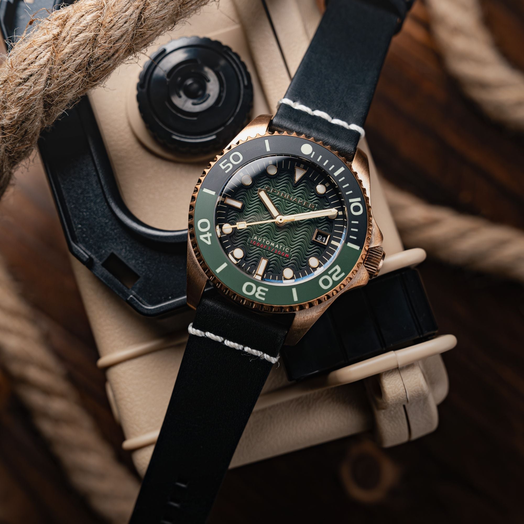 SPINNAKER Spinnaker Tesei Bronze Swiss Automatic Forest Green Men's Watch SP-5060-0B