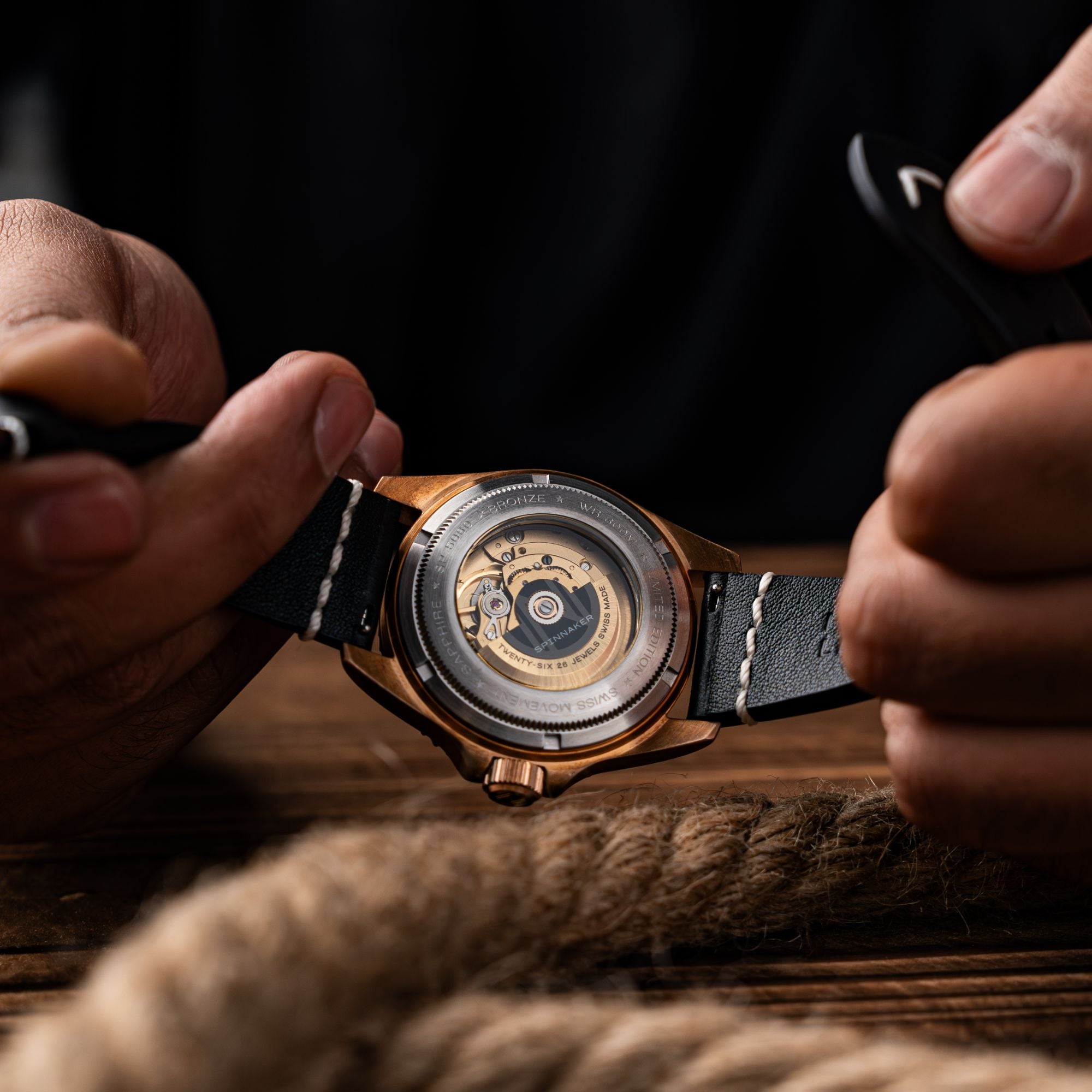 SPINNAKER Spinnaker Tesei Bronze Swiss Automatic Forest Green Men's Watch SP-5060-0B