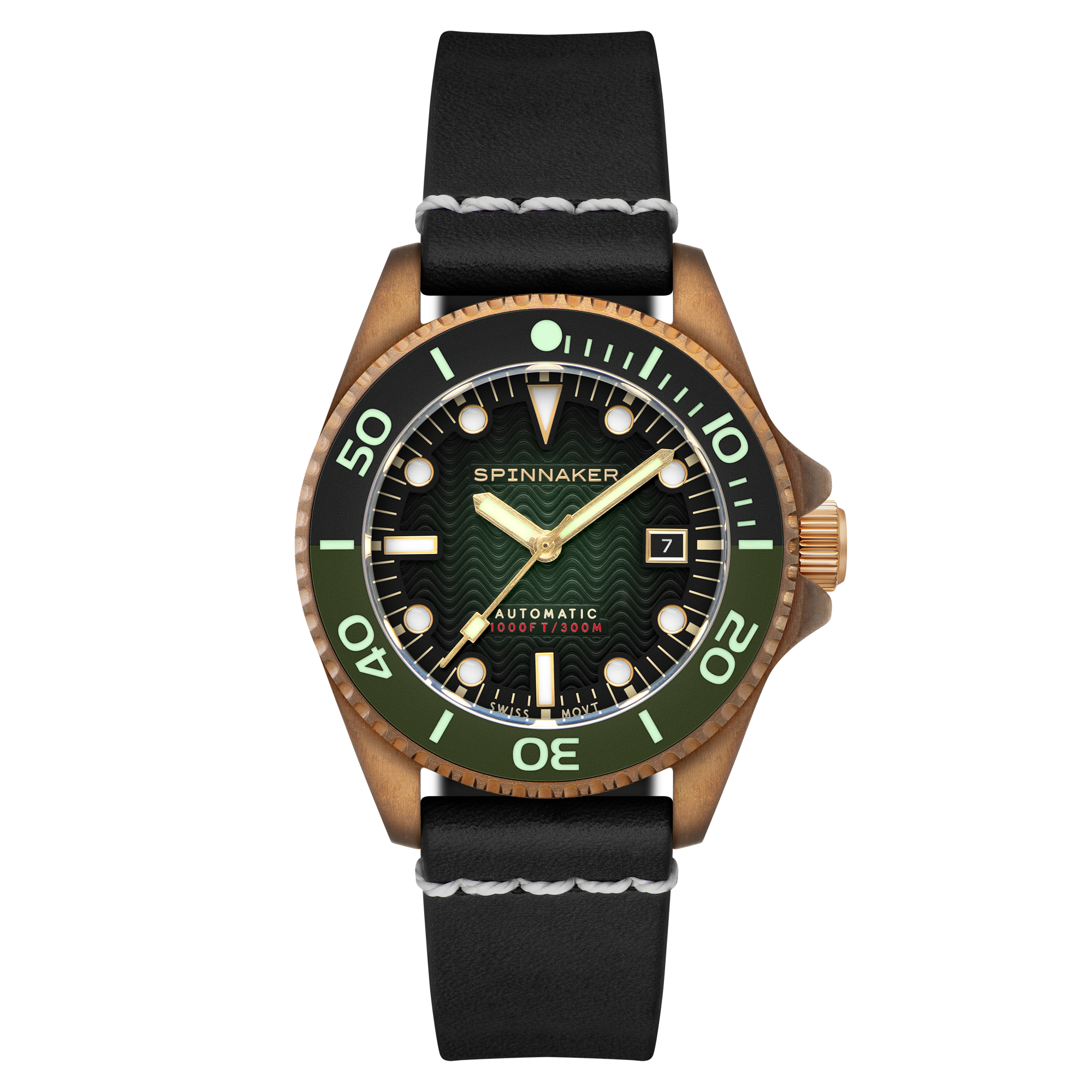 SPINNAKER Spinnaker Tesei Bronze Swiss Automatic Forest Green Men's Watch SP-5060-0B