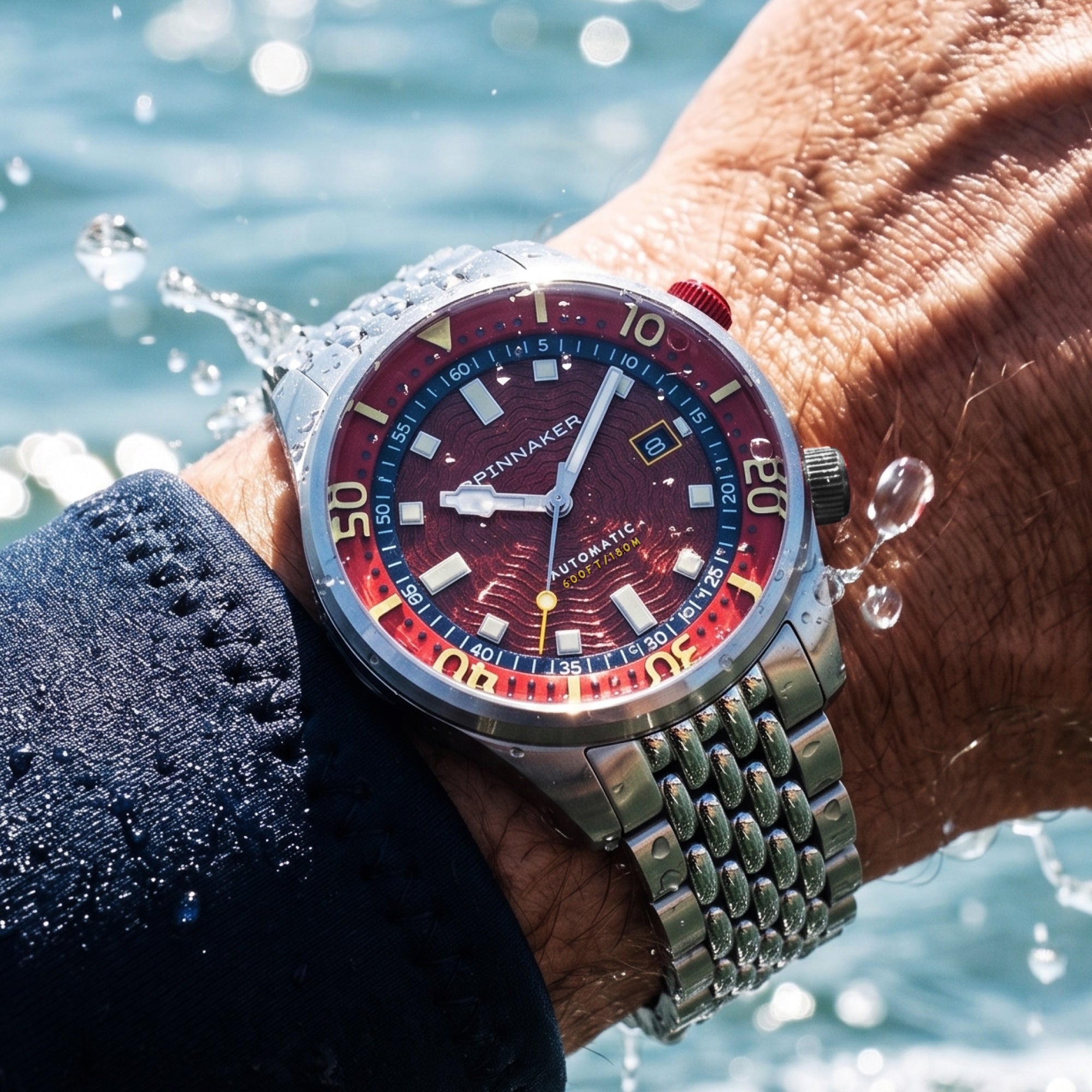 Spinnaker Bradner Automatic Burgundy Surge Men's Watch SP-5062-BB