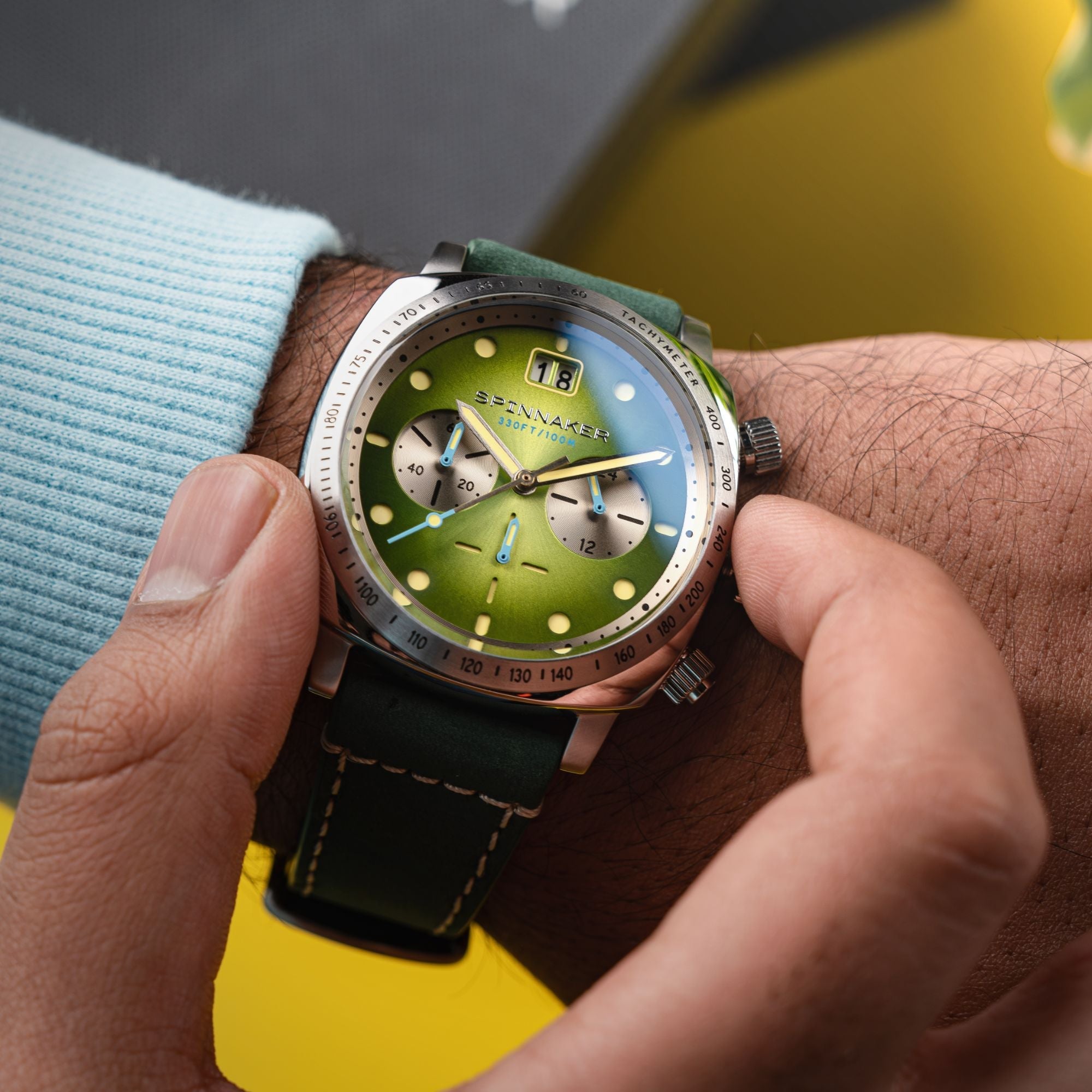 SPINNAKER Spinnaker Hull Chronograph Shire Green Men's Watch SP-5068-06