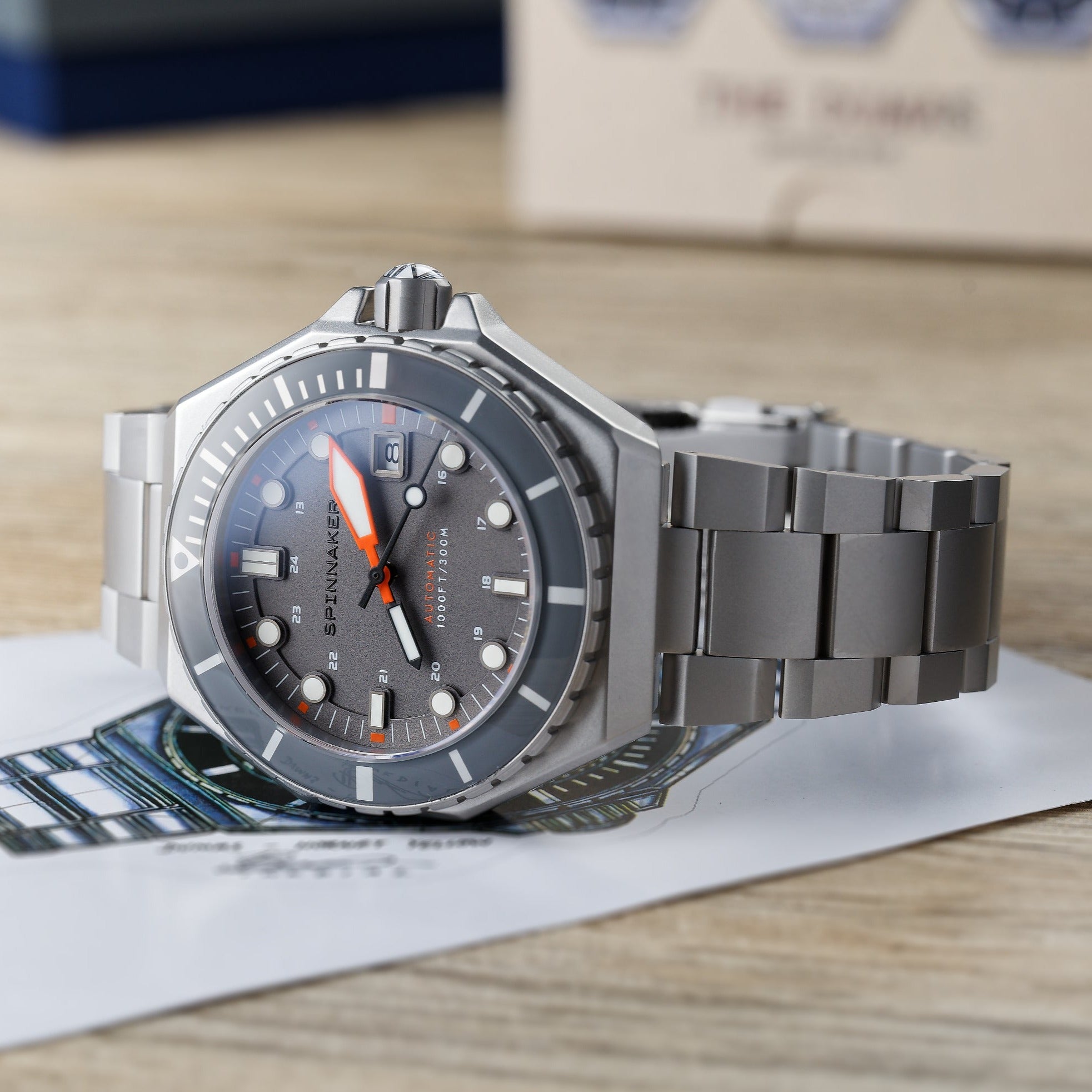 SPINNAKER Spinnaker Dumas Men's Japanese Automatic Chalk Grey Watch SP-5081-KK