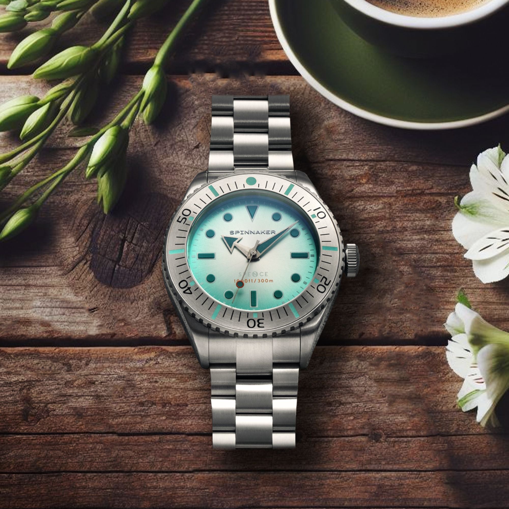 SPINNAKER Spinnaker Spence 300 Automatic Aquamarine Men's Watch SP-5097-AA