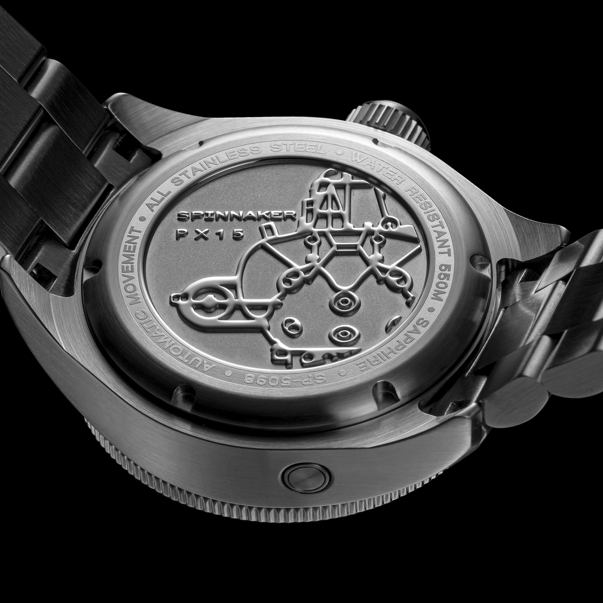 SPINNAKER Spinnaker Piccard Men's Japanese Automatic Volcano Black Watch SP-5098-33