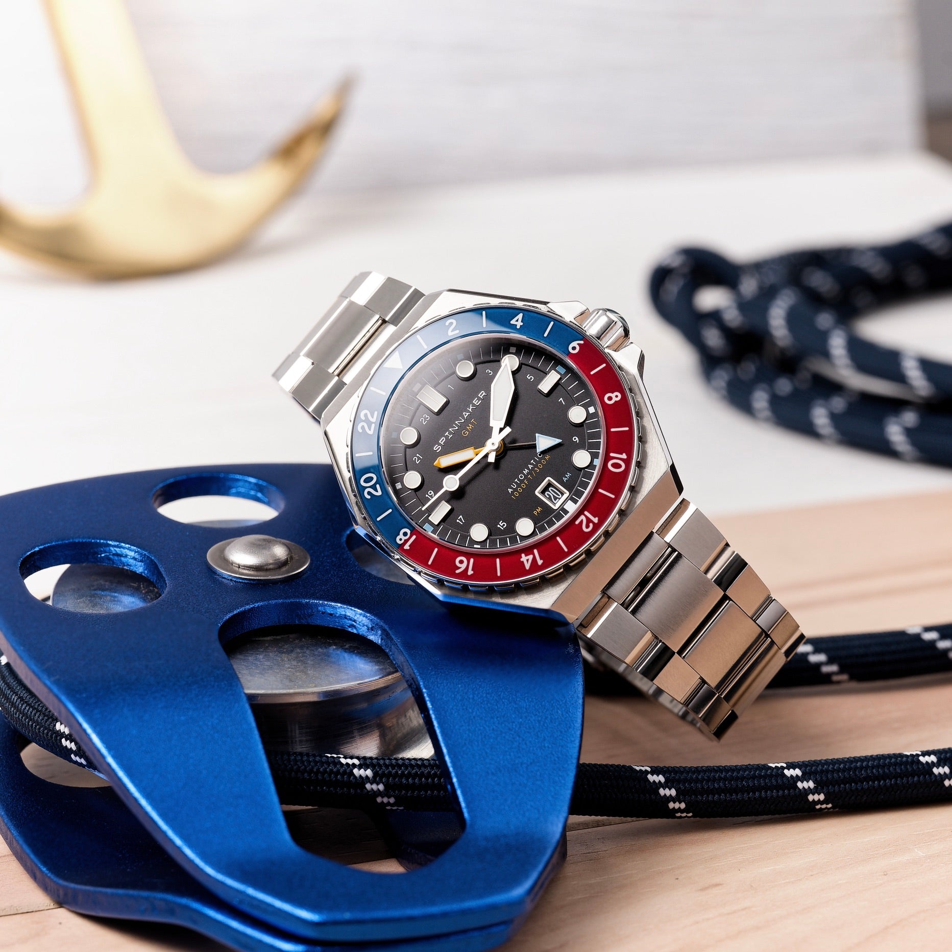 SPINNAKER Spinnaker Cobalt Crimson Dumas GMT Automatic Men's Watch SP-5119-44