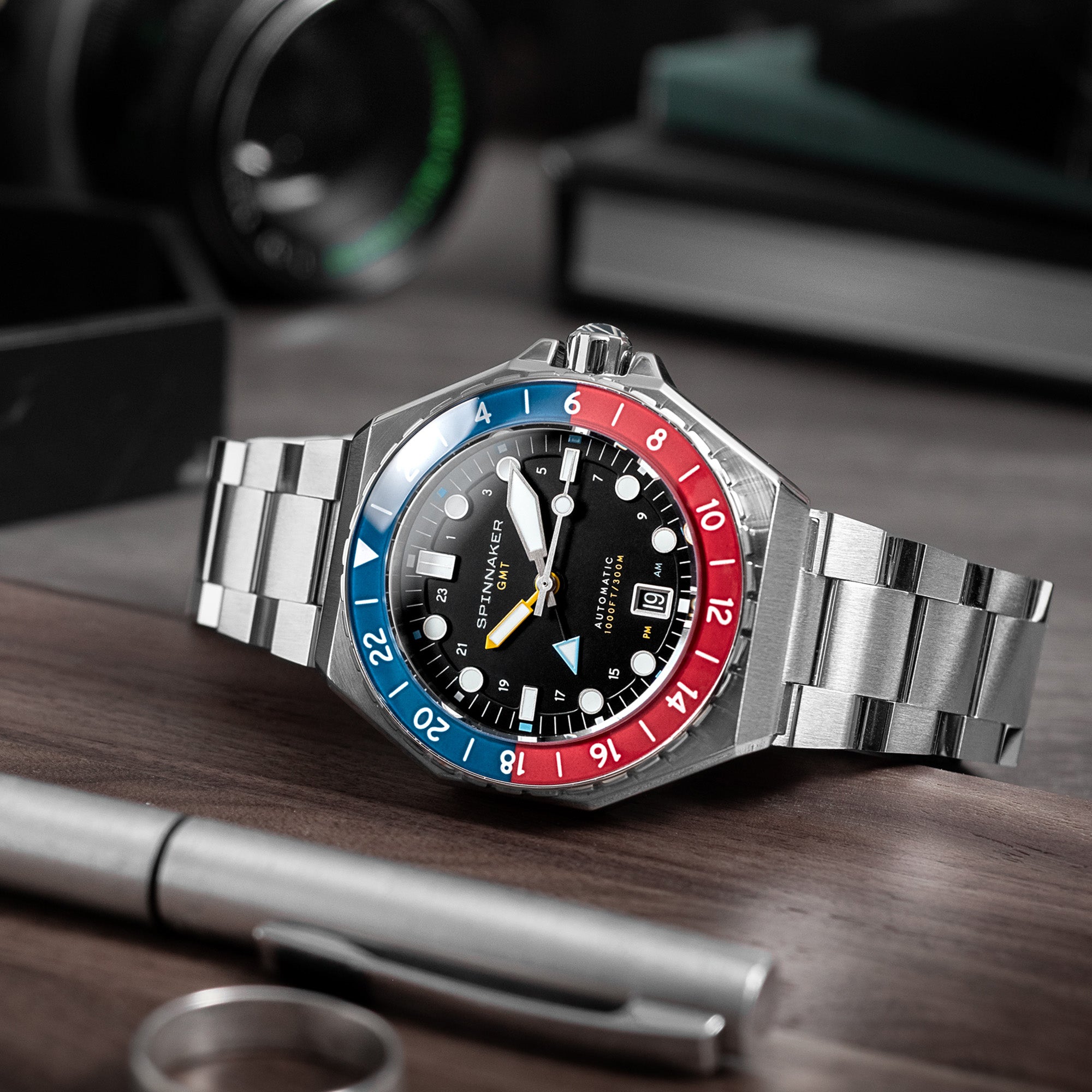 SPINNAKER Spinnaker Cobalt Crimson Dumas GMT Automatic Men's Watch SP-5119-44
