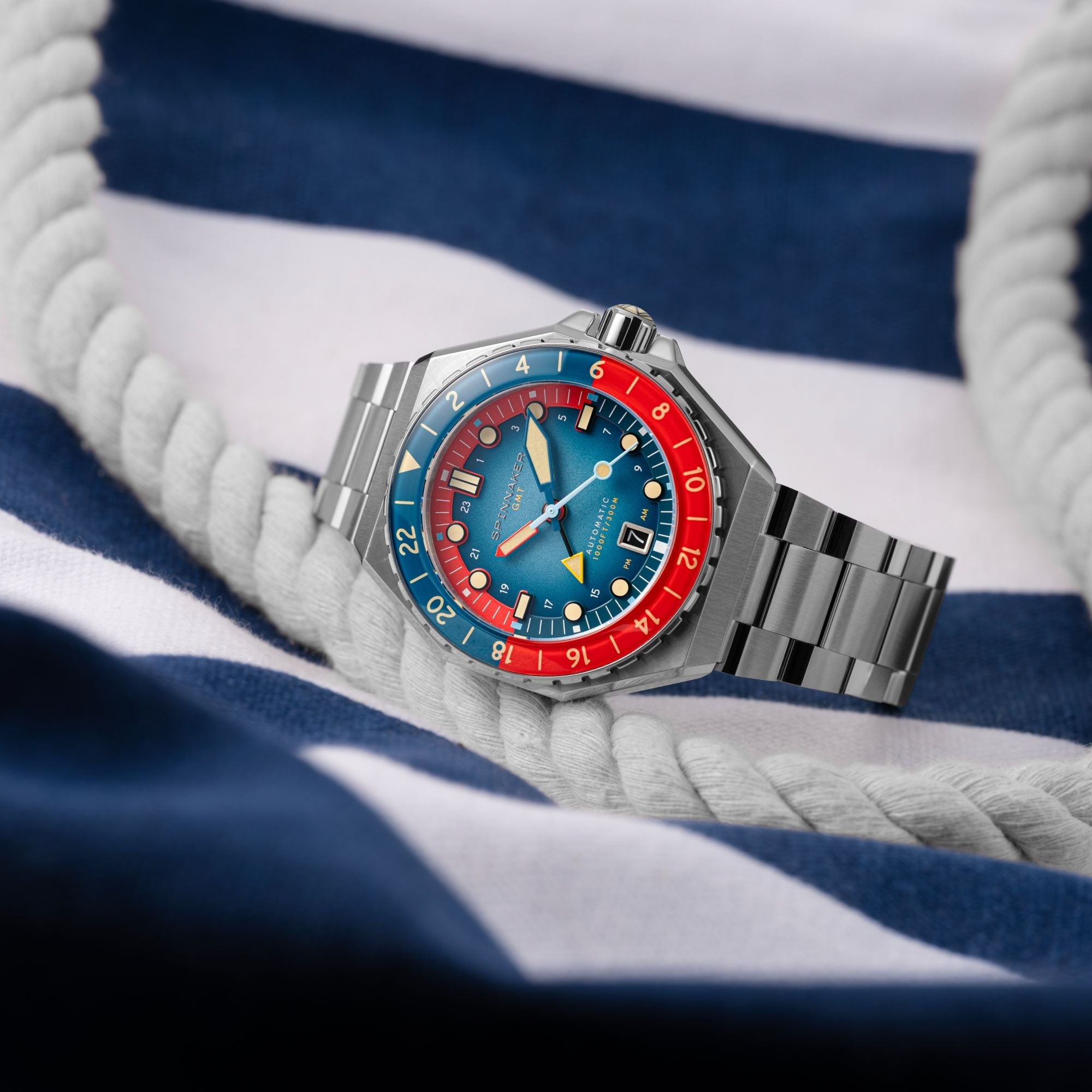 SPINNAKER Spinnaker Dumas Gmt Automatic Red Blue Men's Watch SP-5119-77