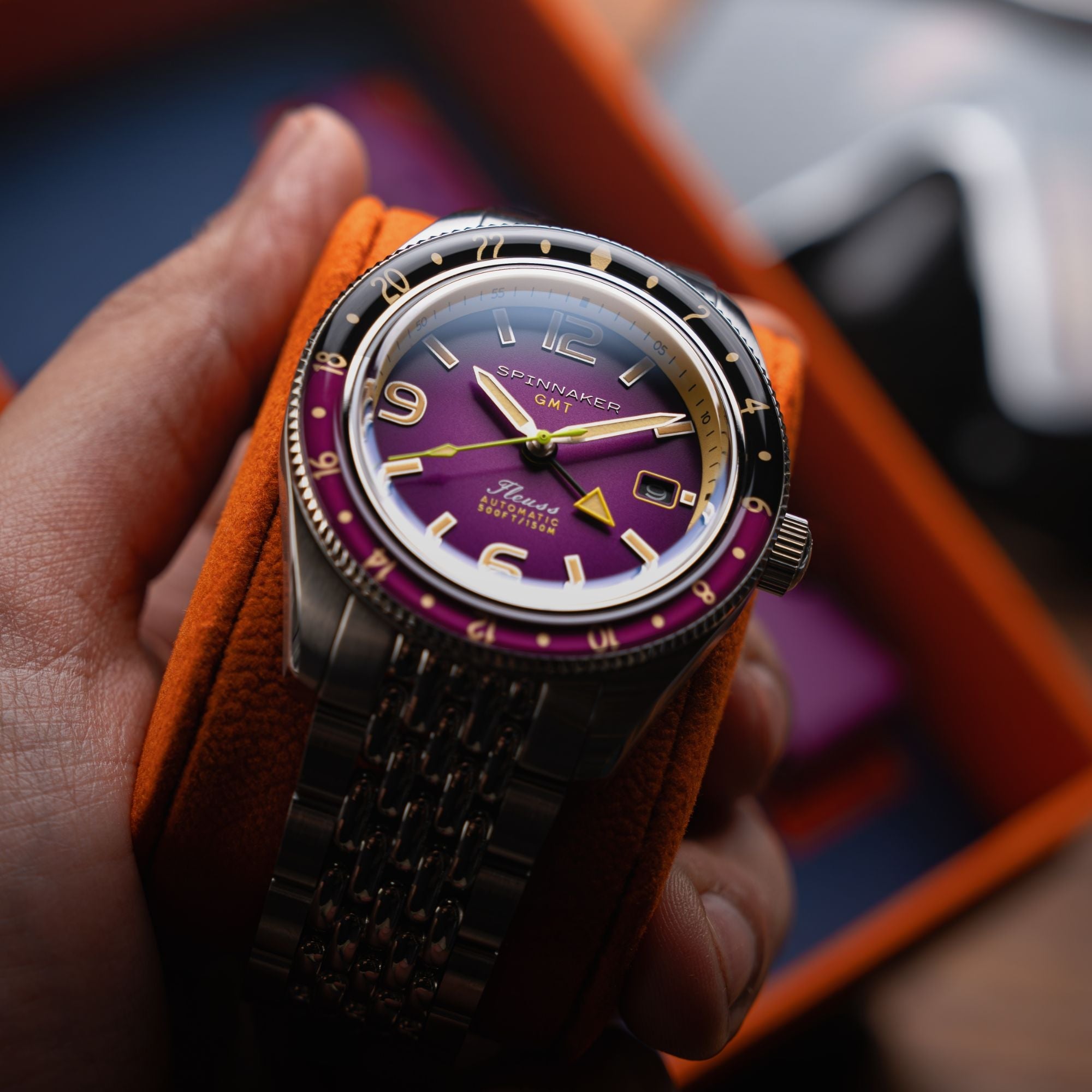 SPINNAKER Spinnaker Fleuss GMT Automatic Dull Violet Men's Watch