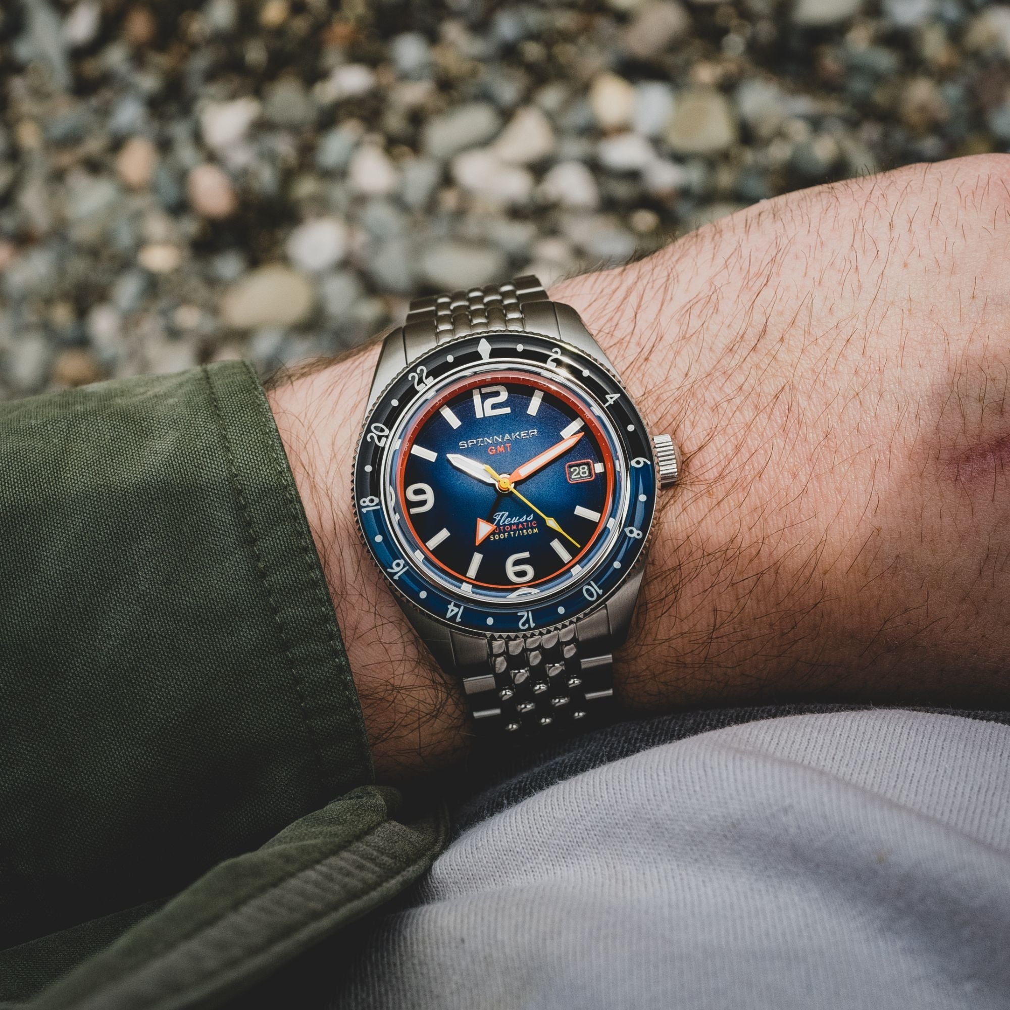 SPINNAKER Spinnaker Fleuss GMT Automatic Deep Blue Men's Watch
