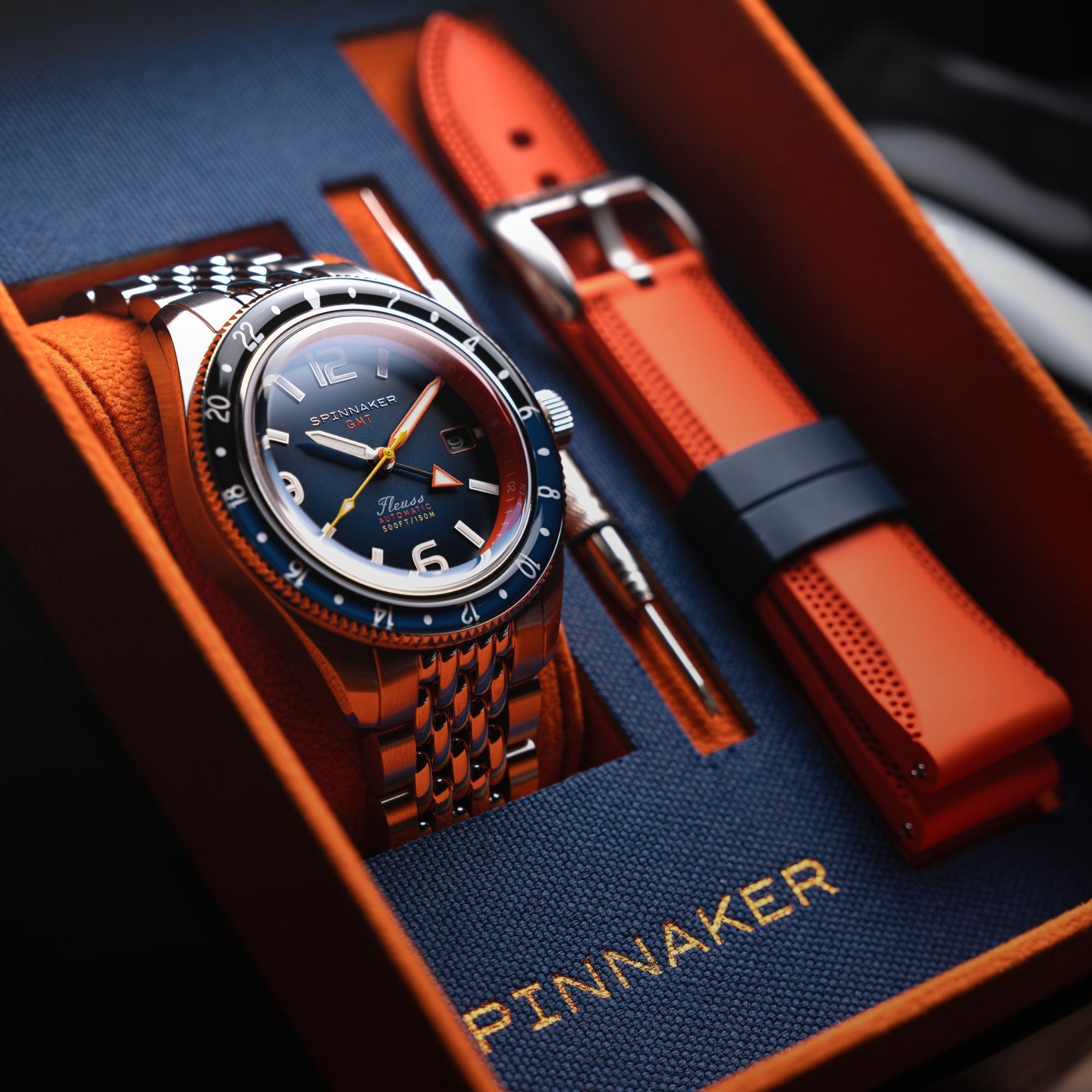 SPINNAKER Spinnaker Fleuss GMT Automatic Deep Blue Men's Watch