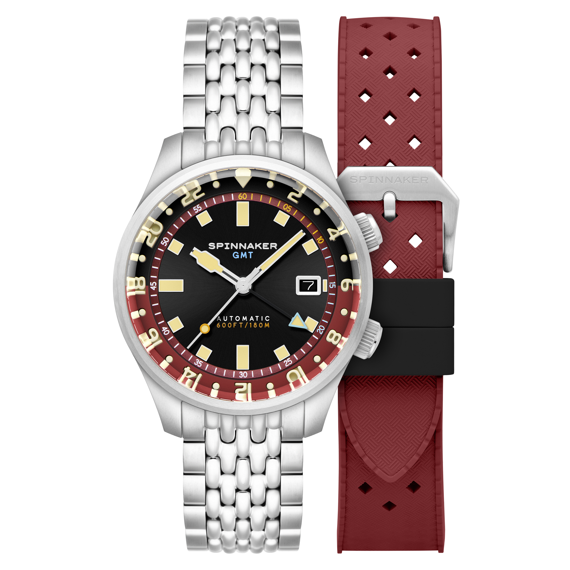 SPINNAKER Spinnaker Bradner GMT Automatic Sombre Red Men's Watch SP-5121-11