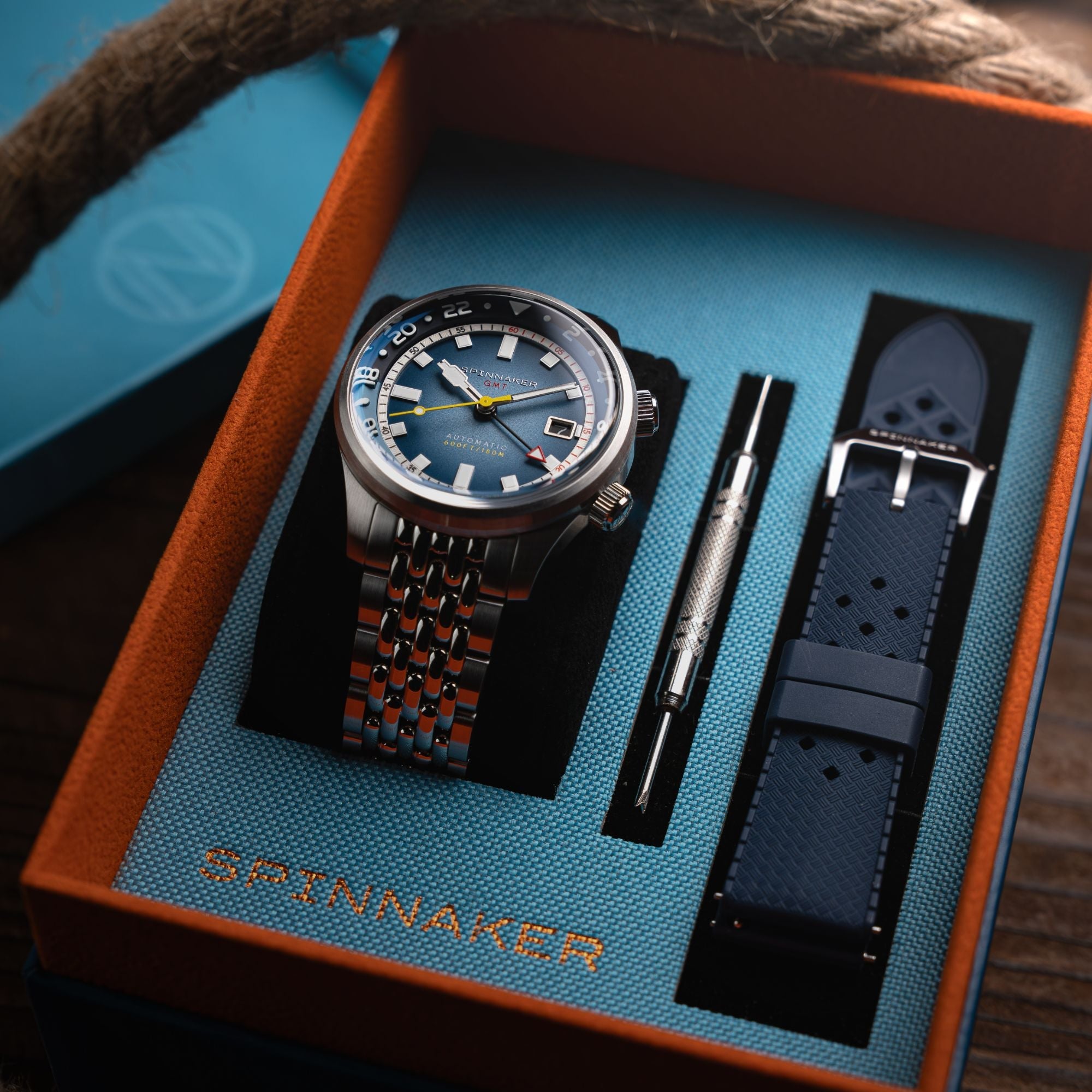 SPINNAKER Spinnaker Bradner GMT Automatic Blue Alps Men's Watch