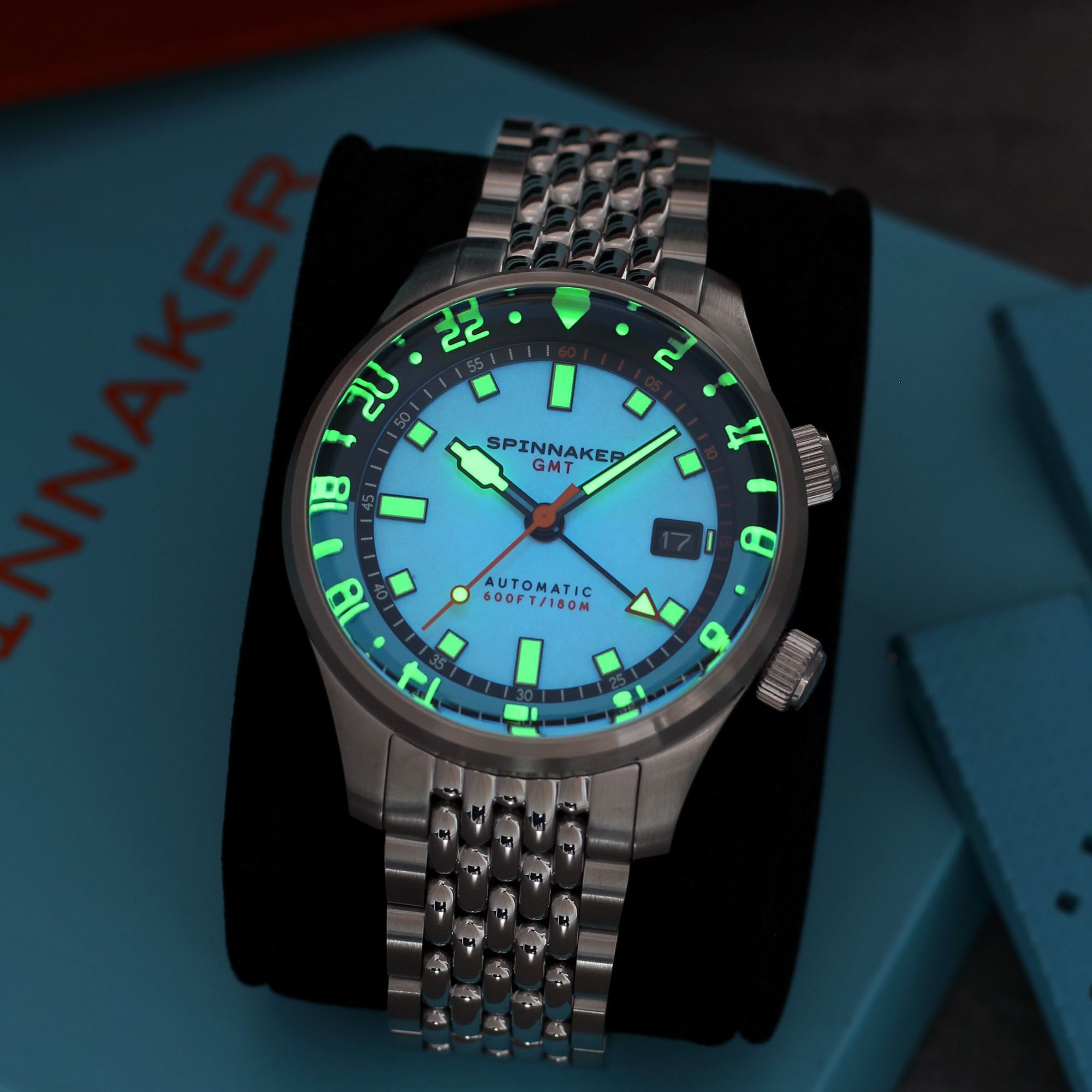 SPINNAKER Spinnaker Bradner GMT Automatic Aquamarine Blue Men's Watch