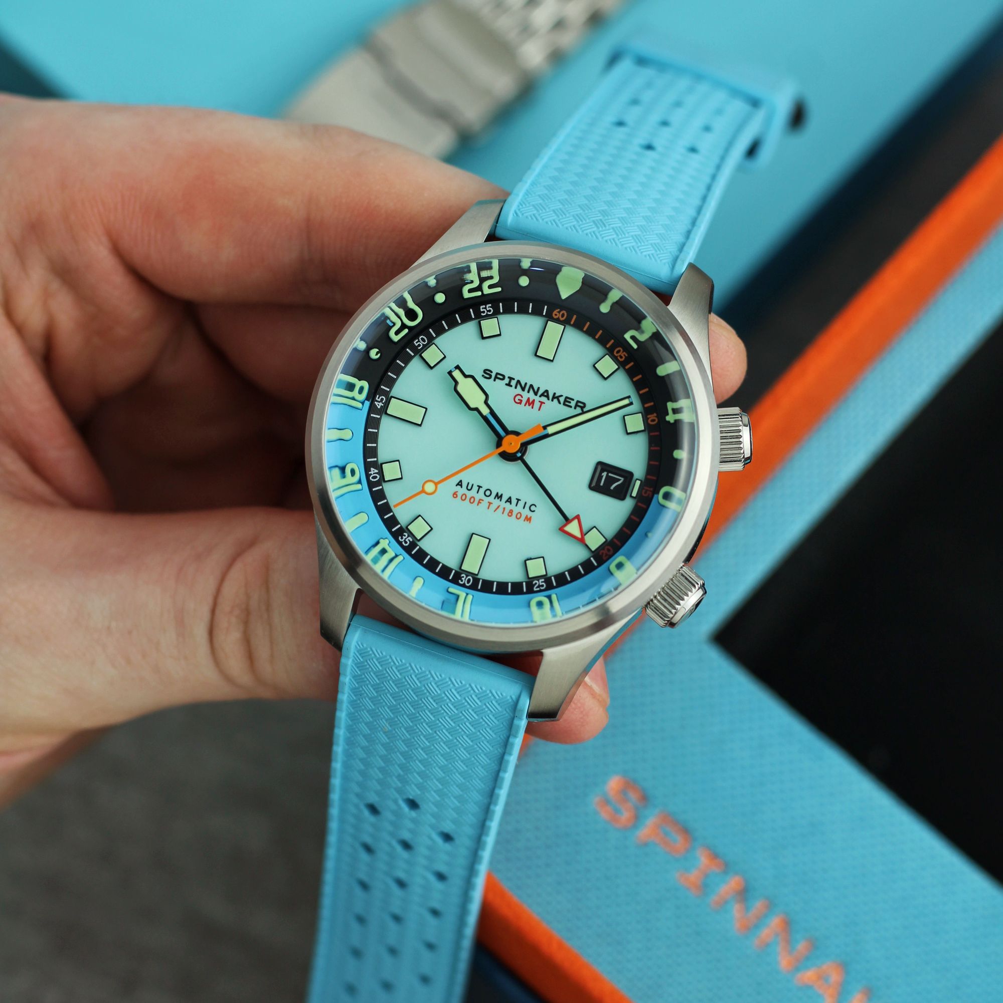 SPINNAKER Spinnaker Bradner GMT Automatic Aquamarine Blue Men's Watch