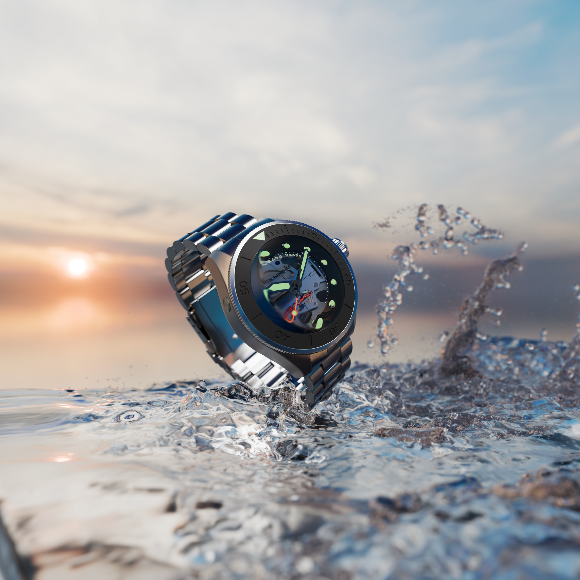 SPINNAKER Spinnaker Piccard Skeleton Automatic Dust Black Men's Watch SP-5135-11