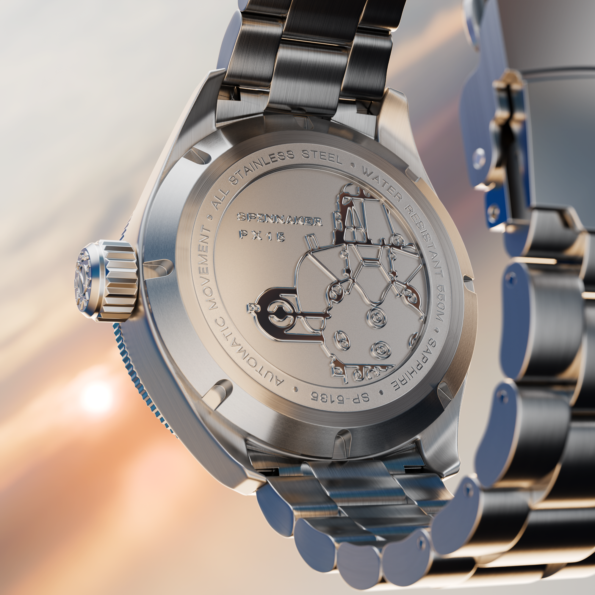 SPINNAKER Spinnaker Piccard Skeleton Automatic Dust Black Men's Watch SP-5135-11