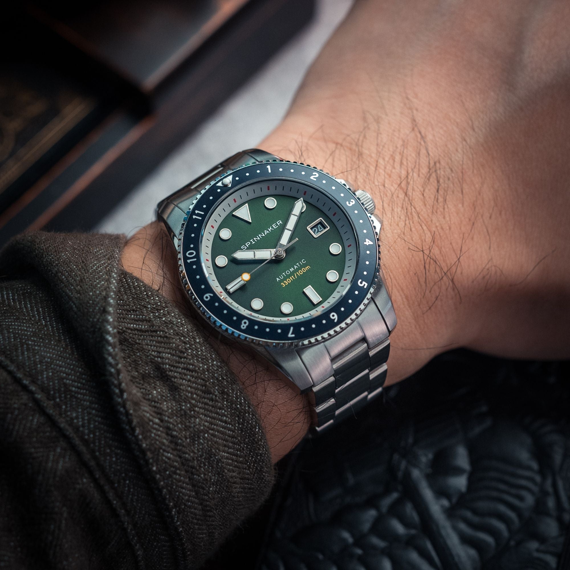 SPINNAKER Spinnaker Croft Pioneer Automatic Jade Green Men's Watch
