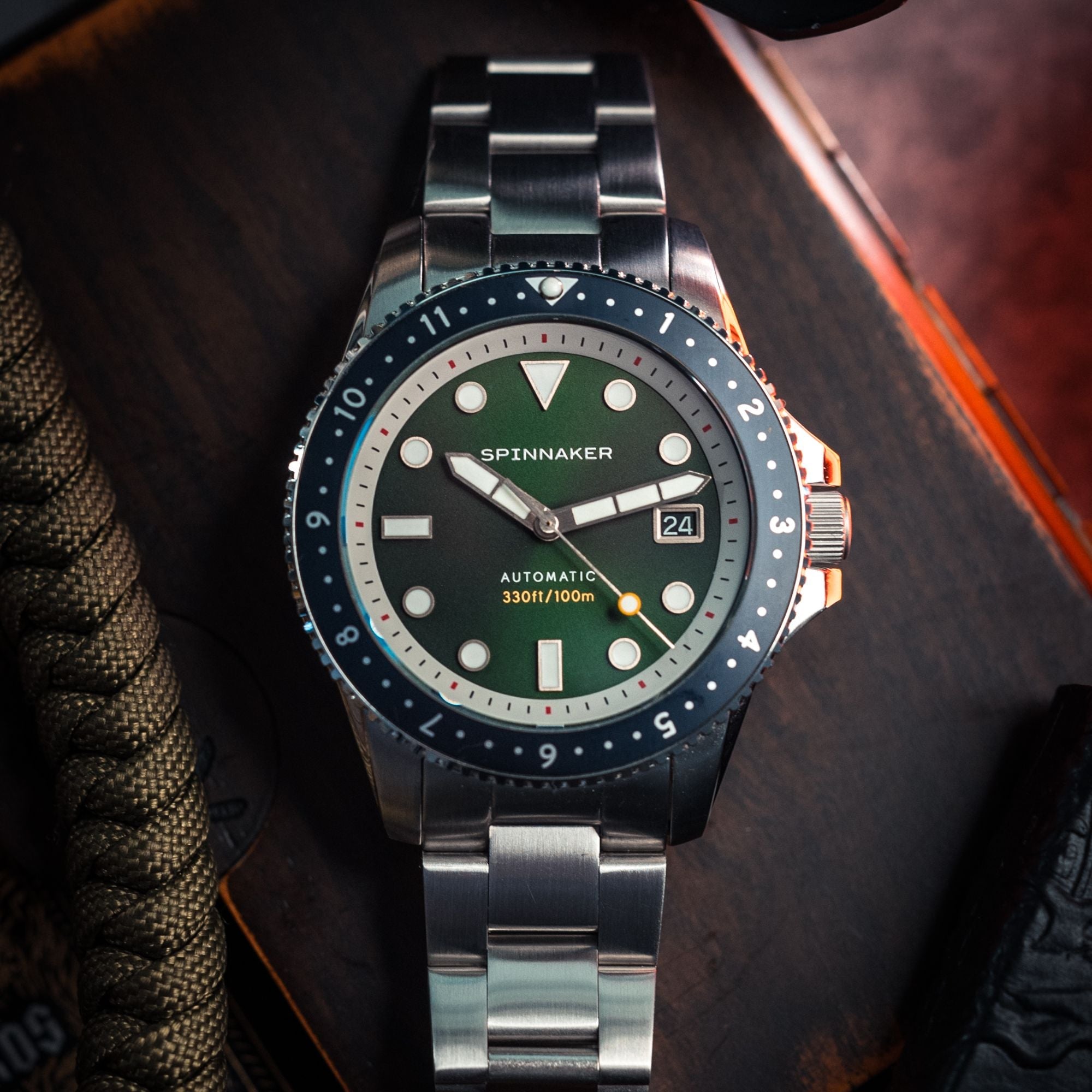 SPINNAKER Spinnaker Croft Pioneer Automatic Jade Green Men's Watch