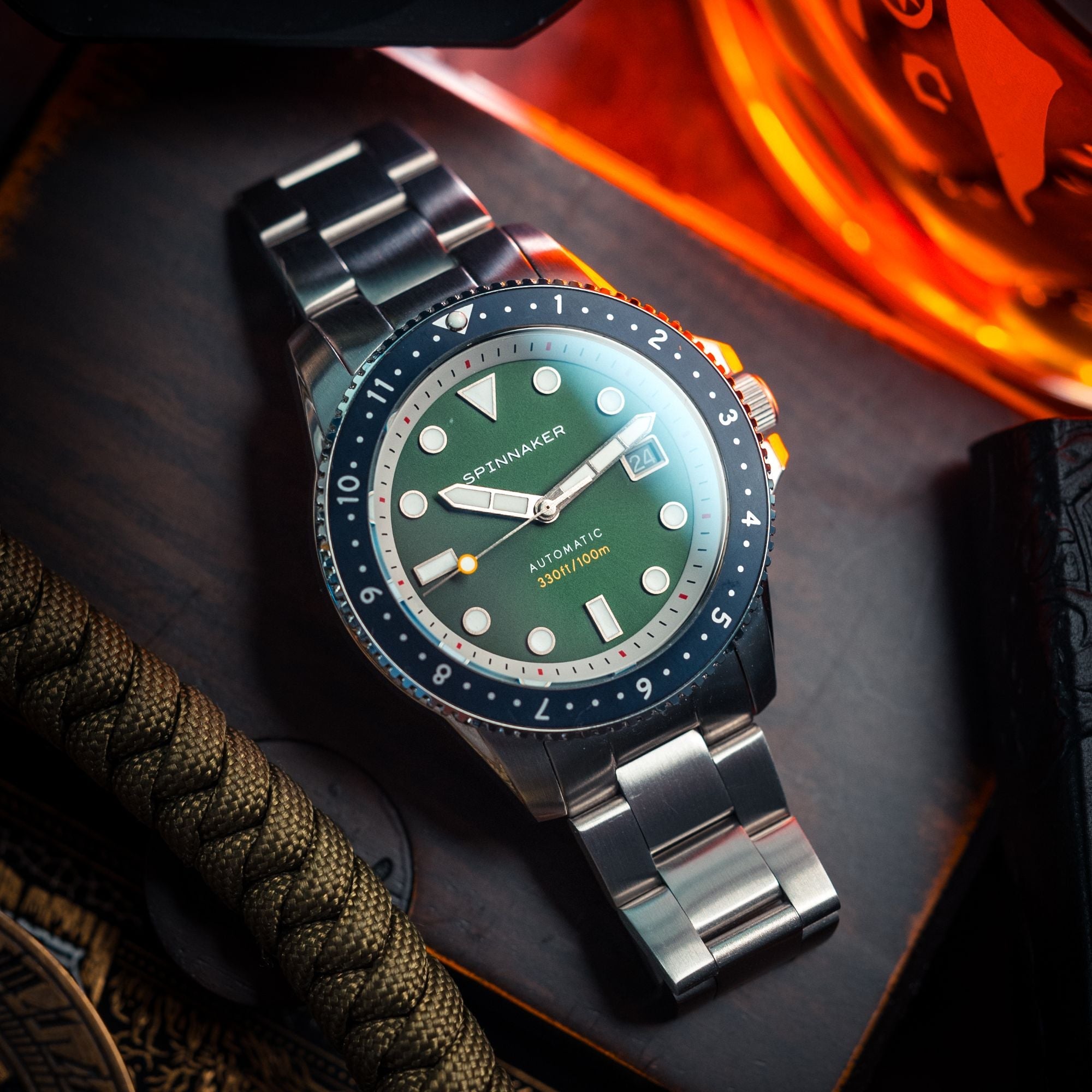 SPINNAKER Spinnaker Croft Pioneer Automatic Jade Green Men's Watch