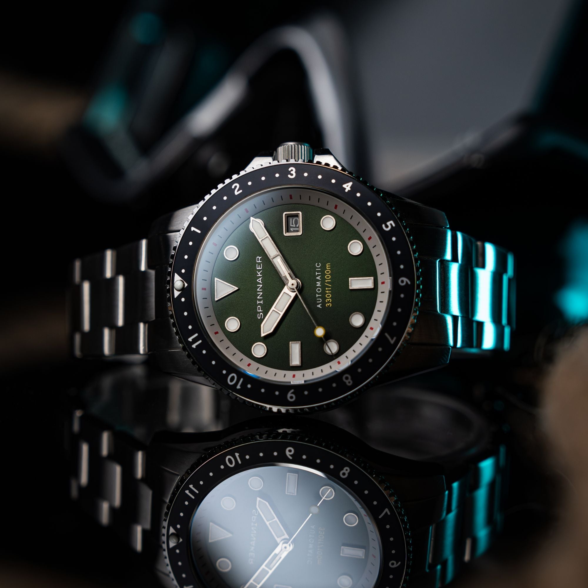 SPINNAKER Spinnaker Croft Pioneer Automatic Jade Green Men's Watch SP-5136-22