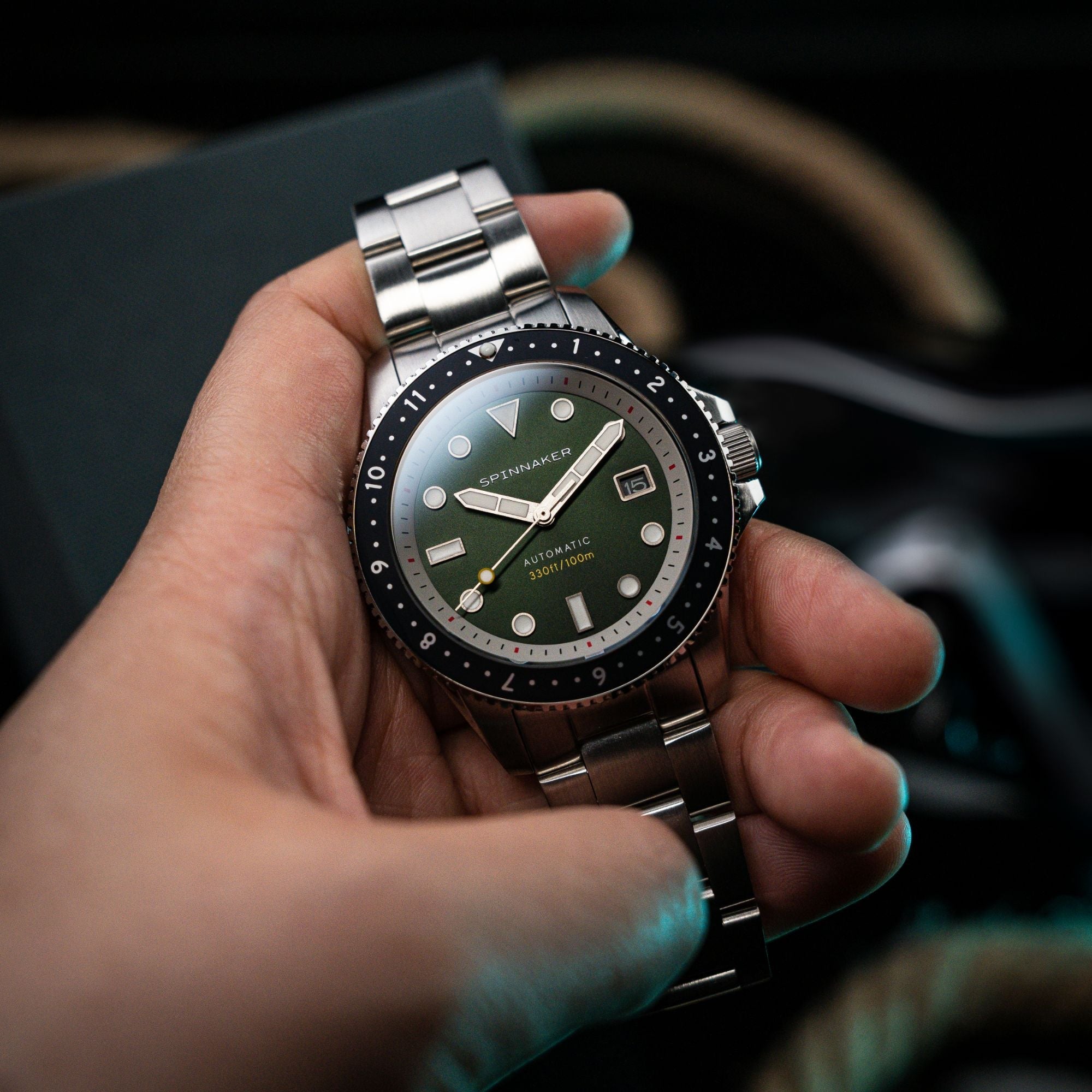 SPINNAKER Spinnaker Croft Pioneer Automatic Jade Green Men's Watch