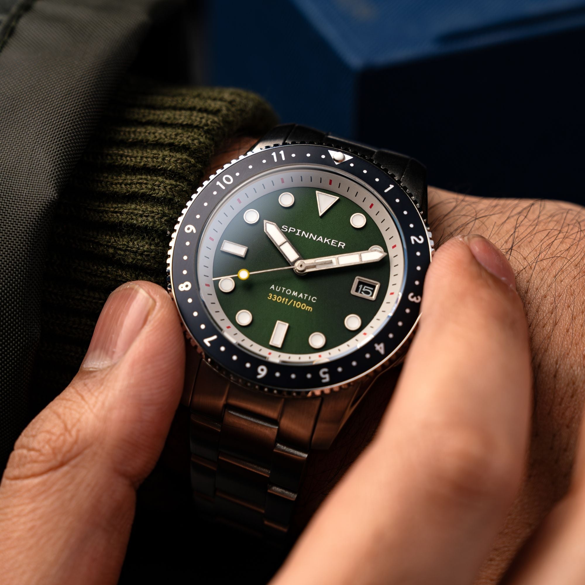 SPINNAKER Spinnaker Croft Pioneer Automatic Jade Green Men's Watch