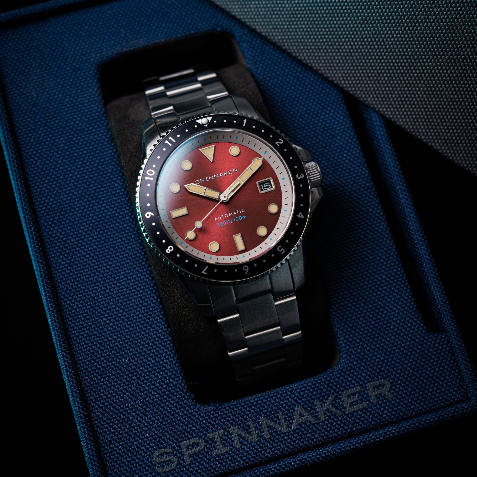 SPINNAKER Spinnaker Croft Pioneer Automatic Sangria Red Men's Watch SP-5136-44